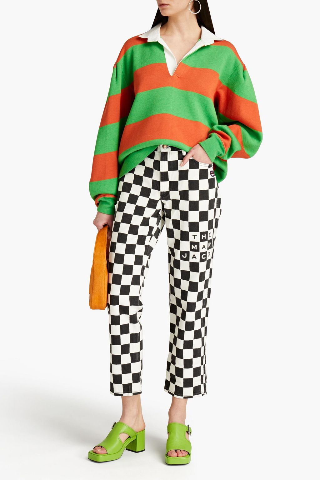 MARC JACOBS Striped jersey polo shirt