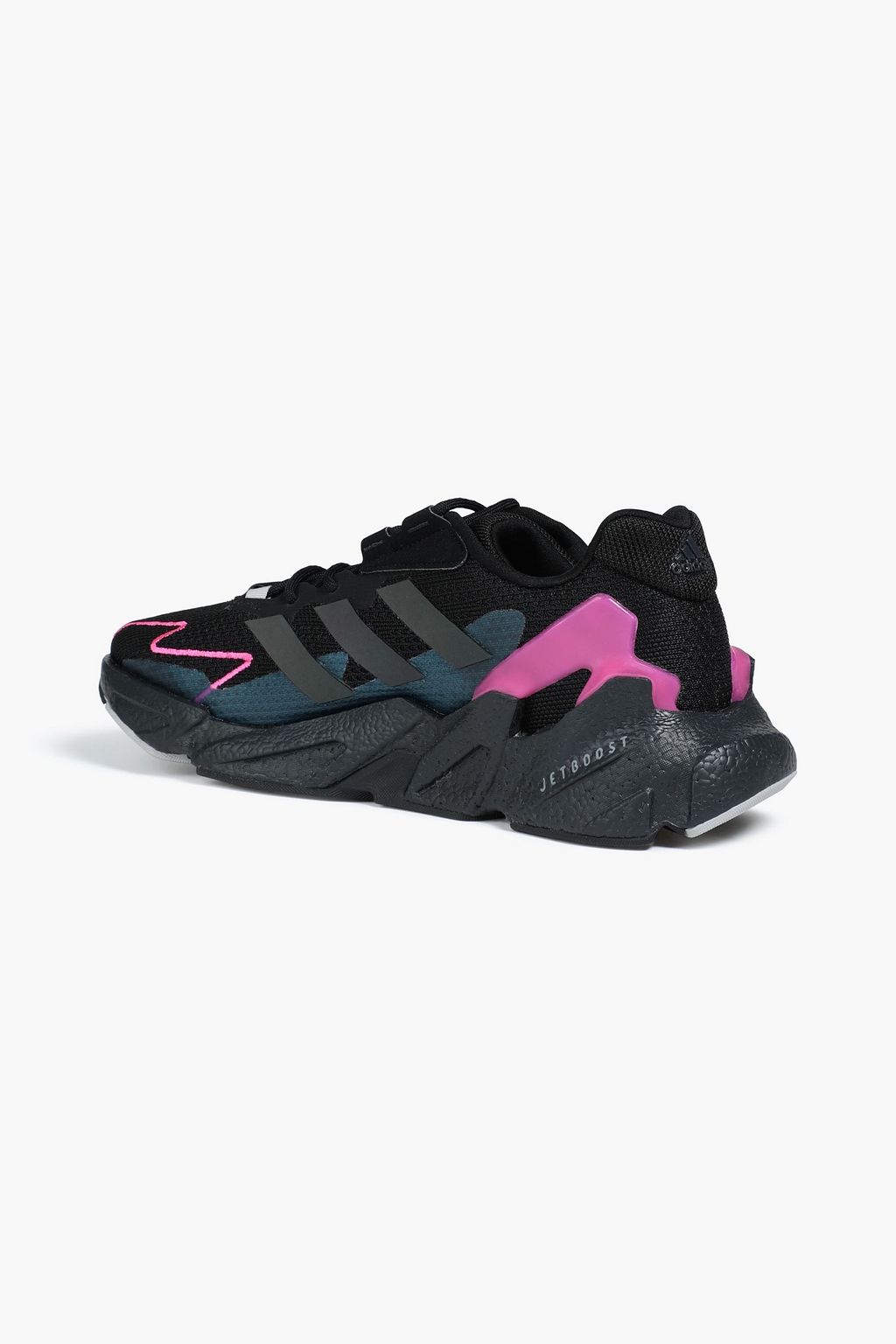ADIDAS Embroidered stretch-knit running sneakers