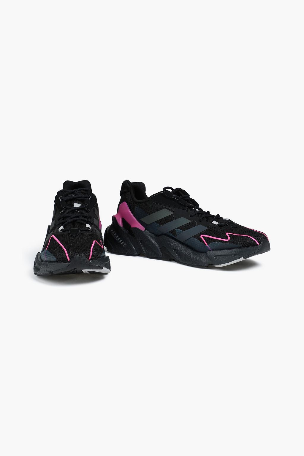ADIDAS Embroidered stretch-knit running sneakers
