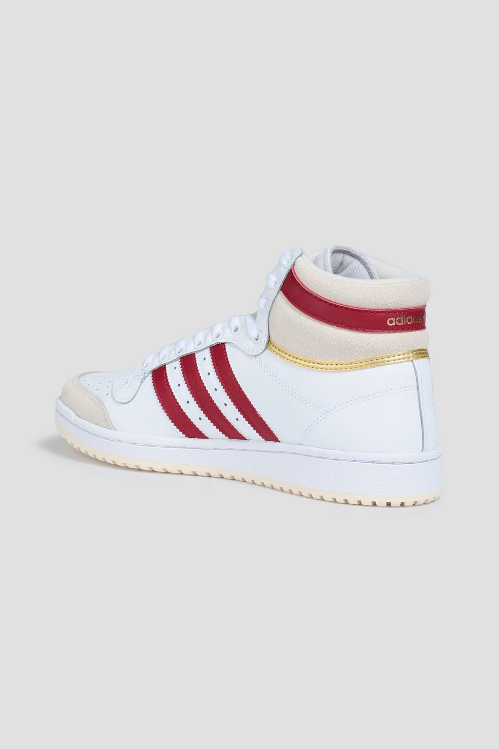 ADIDAS ORIGINALS Top Ten perforated leather high-top sneakers