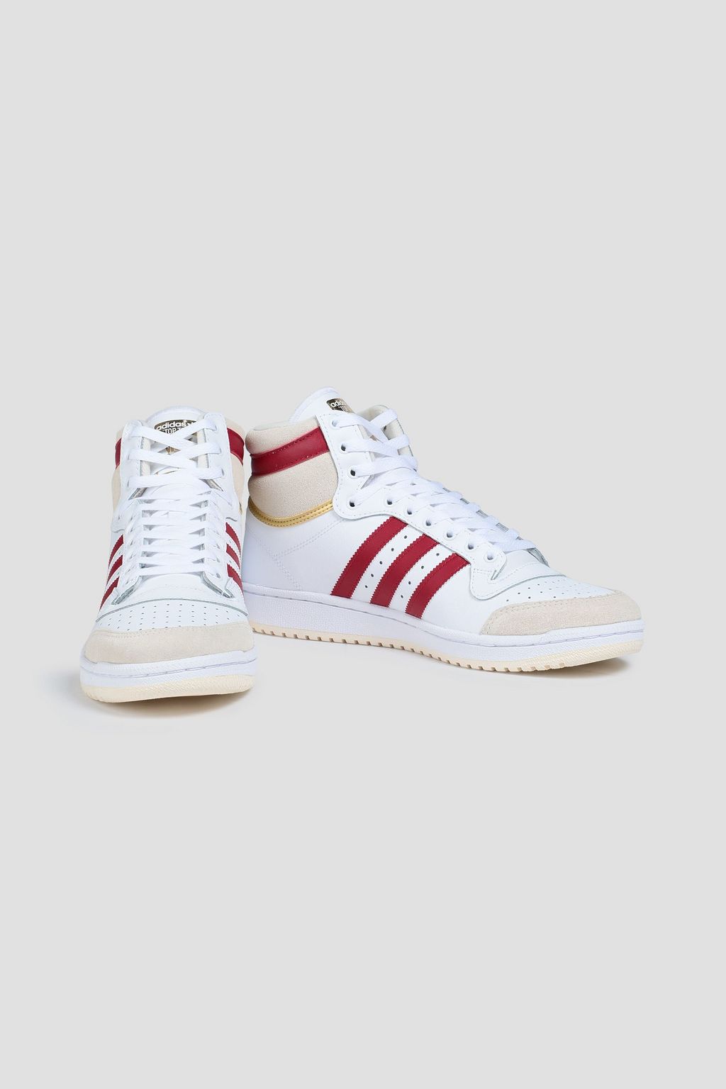 ADIDAS ORIGINALS Top Ten perforated leather high-top sneakers