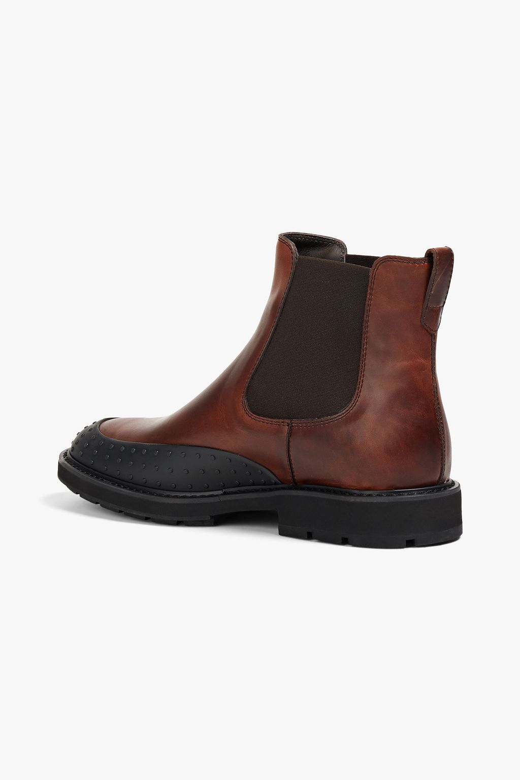 TOD'S Rubber-trimmed leather boots