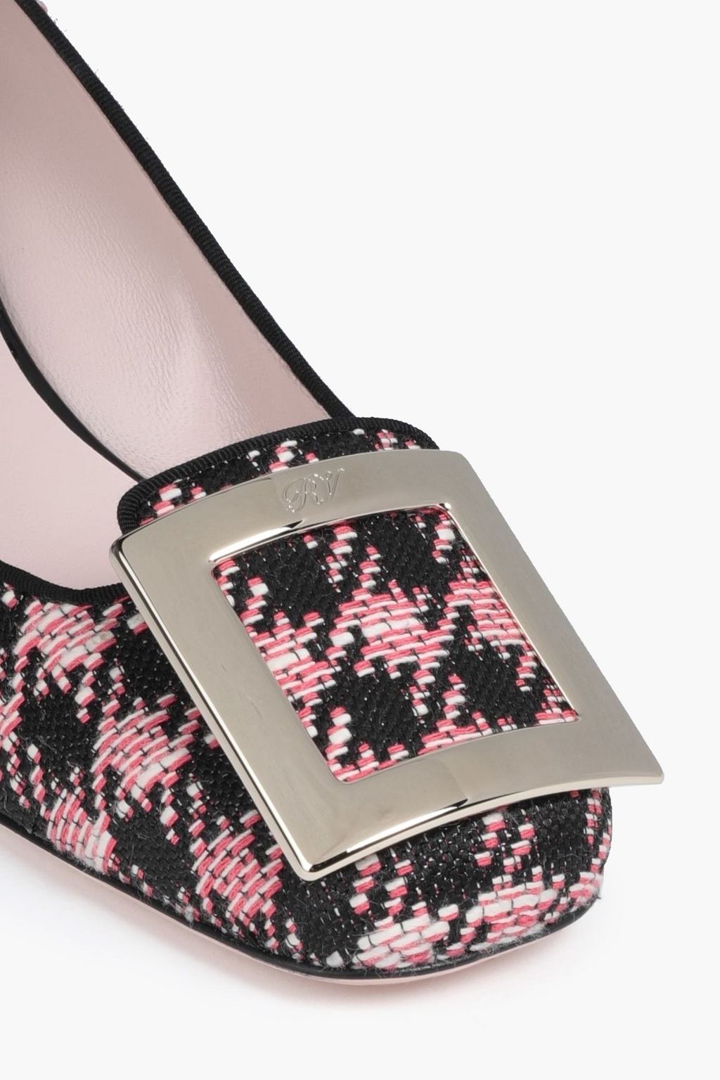 ROGER VIVIER Tres Vivier houndstooth tweed pumps