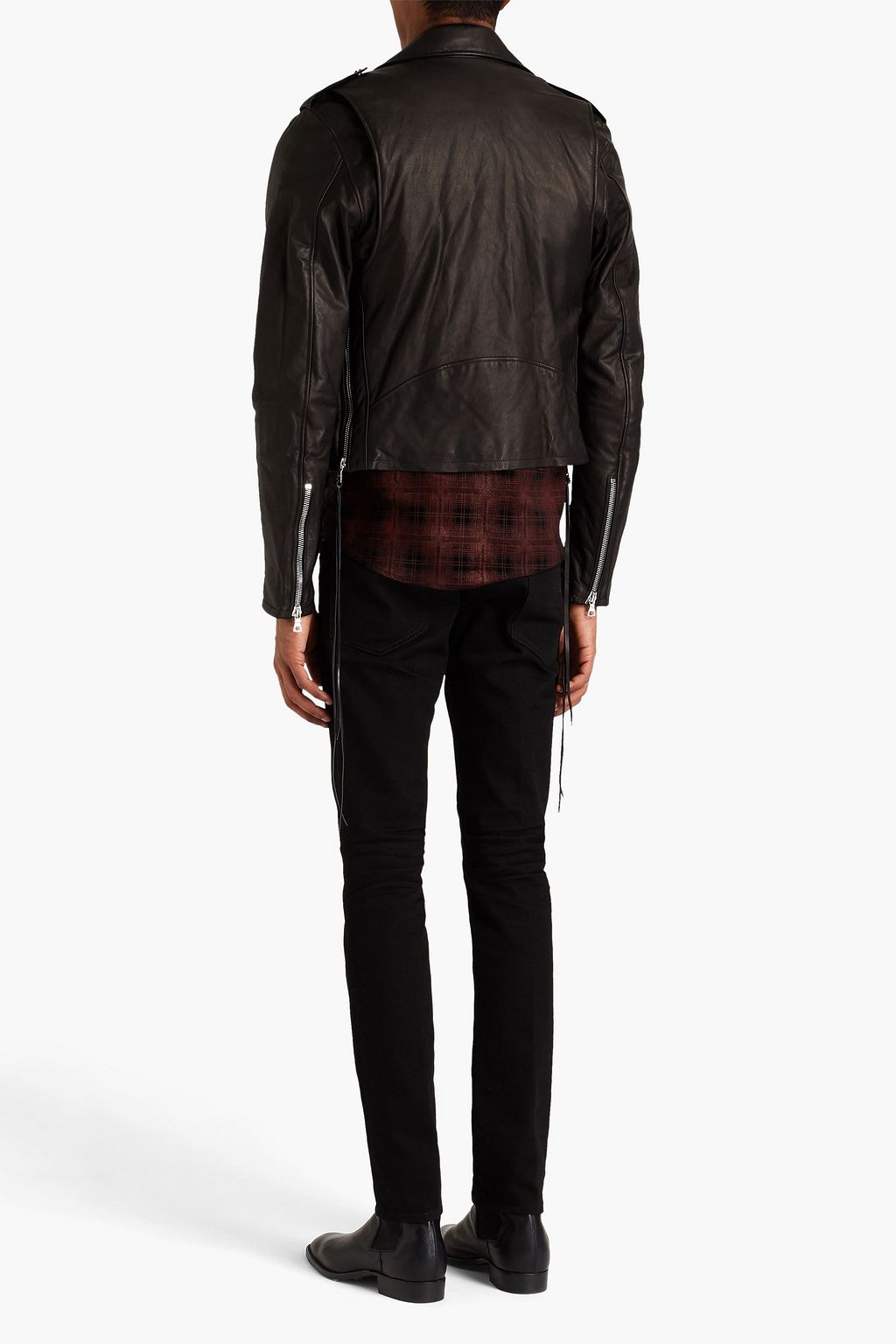 AMIRI Slim-fit leather biker jacket
