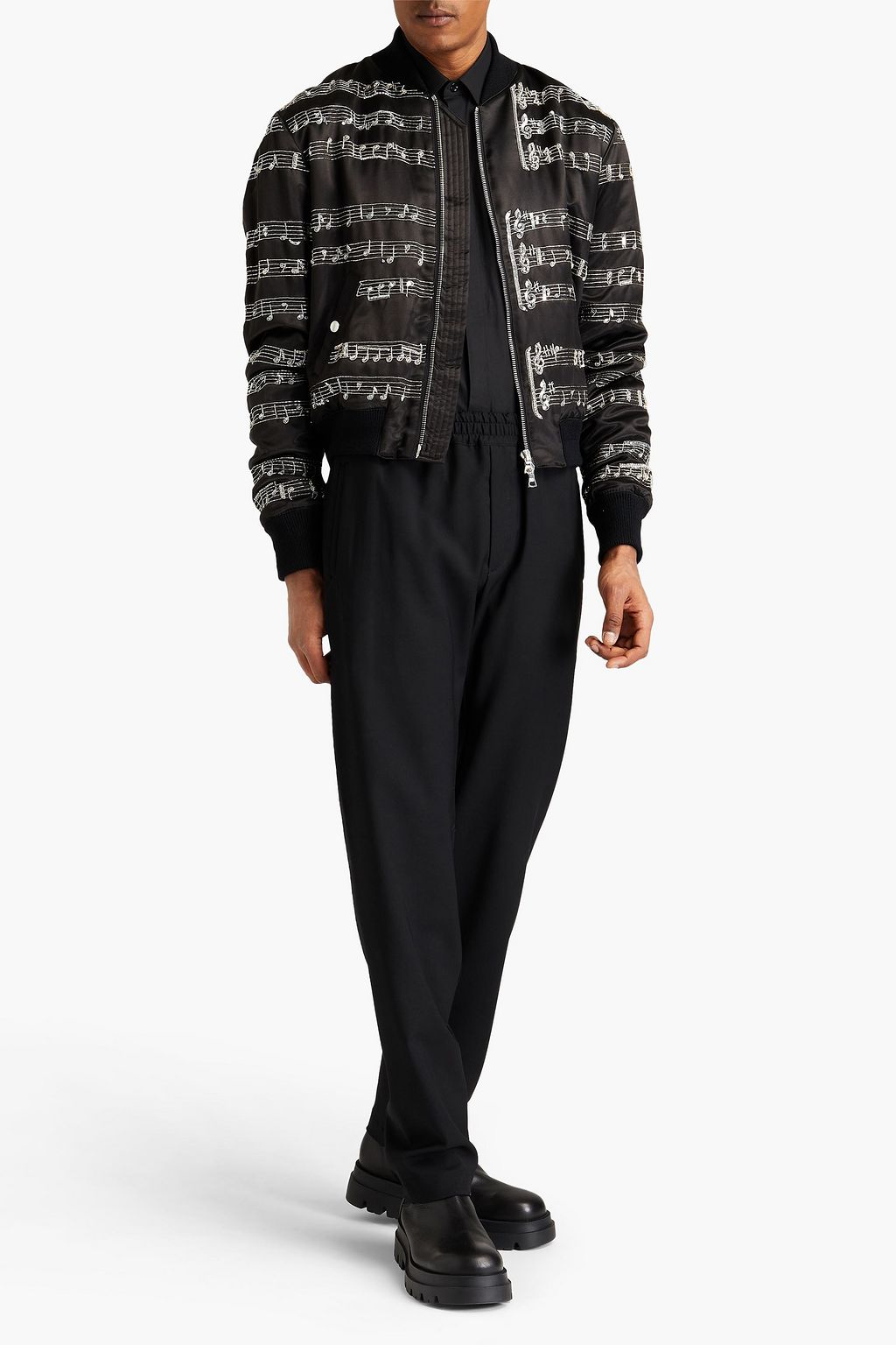 AMIRI Embellished satin bomber jacket