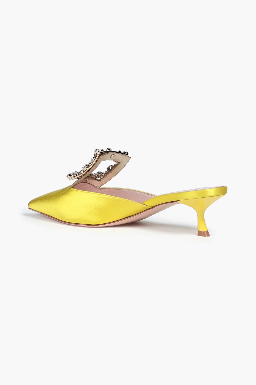 ROGER VIVIER Crystal-embellished satin mules