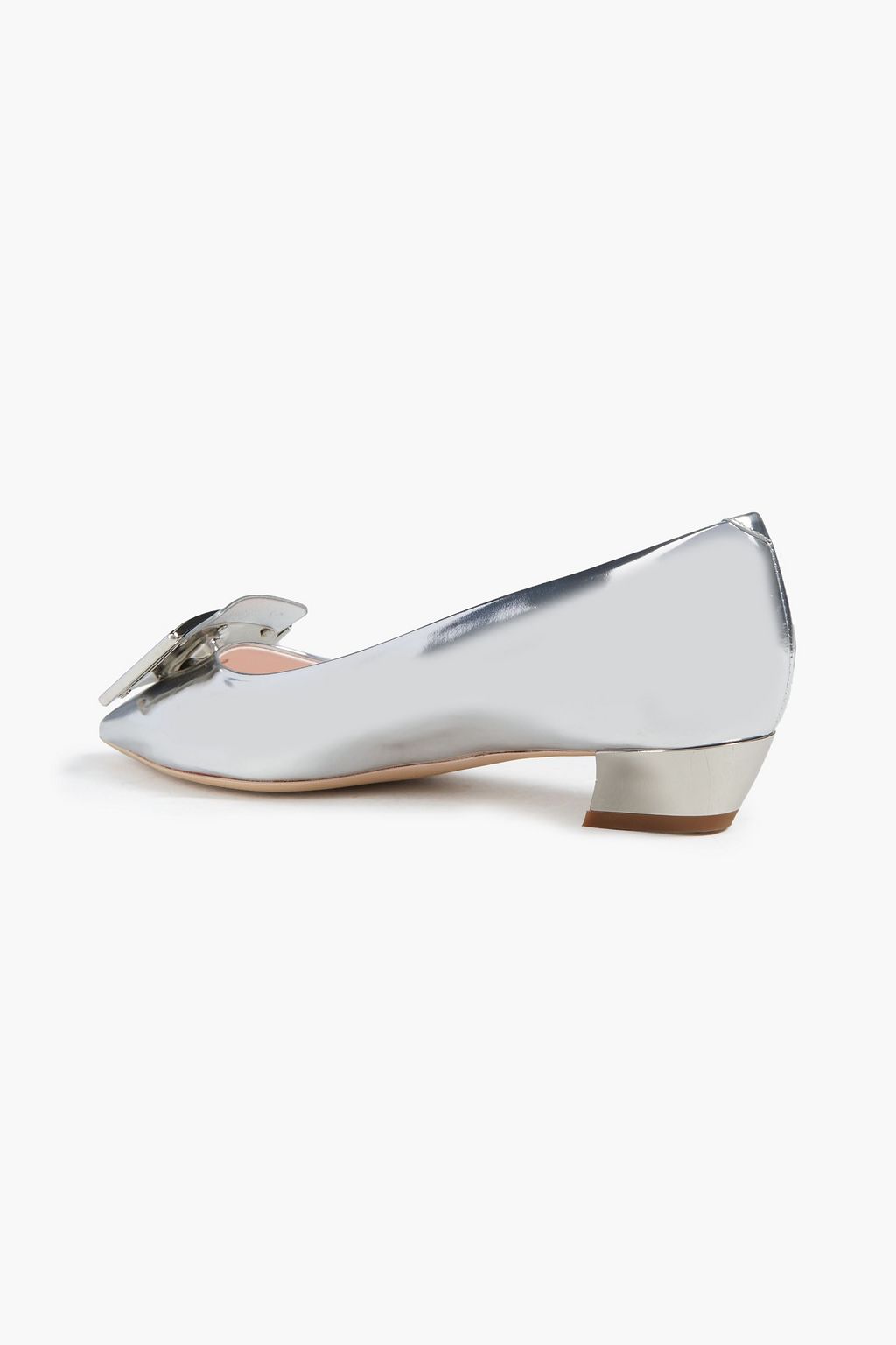 ROGER VIVIER Gommettine mirrored-leather point-toe flats
