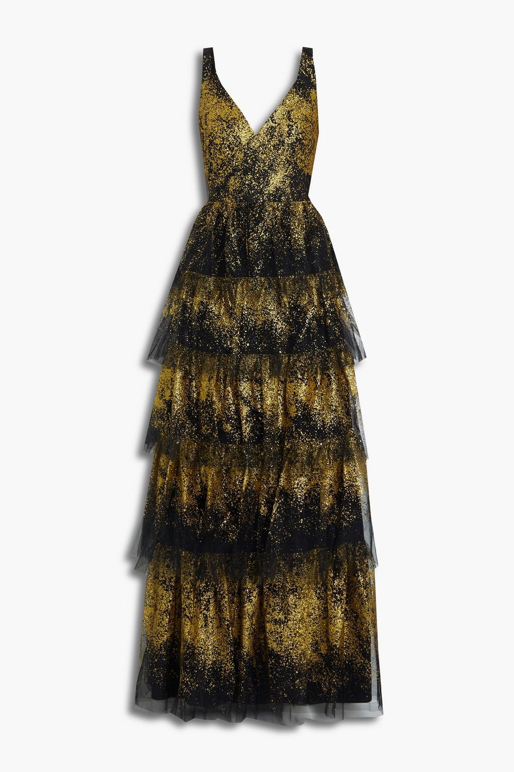Marchesa notte black and gold dress sale