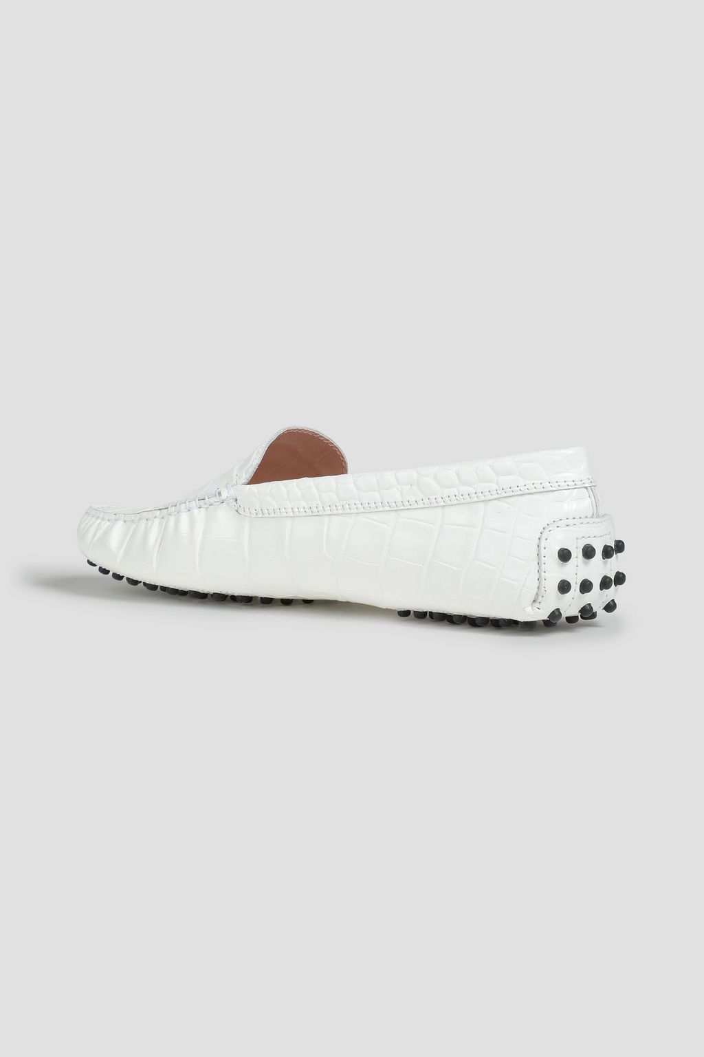 TOD'S Croc-effect leather loafers