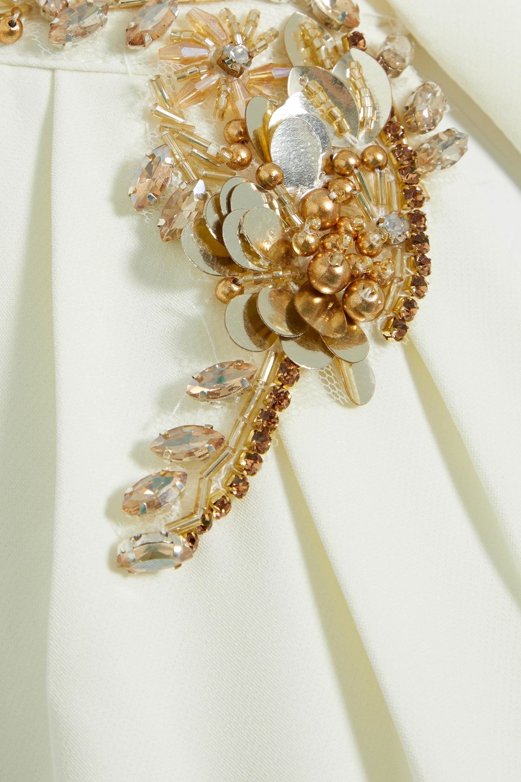 MARCHESA NOTTE Embellished crepe gown