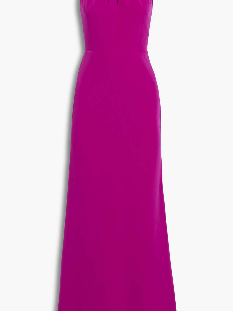 embellished crepe gown