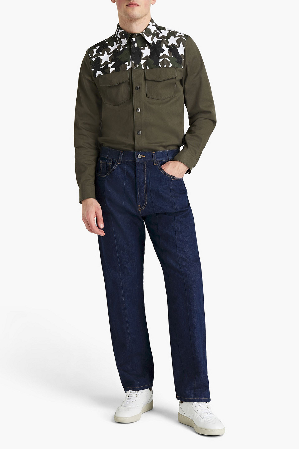 Valentino Man Printed Denim Jeans