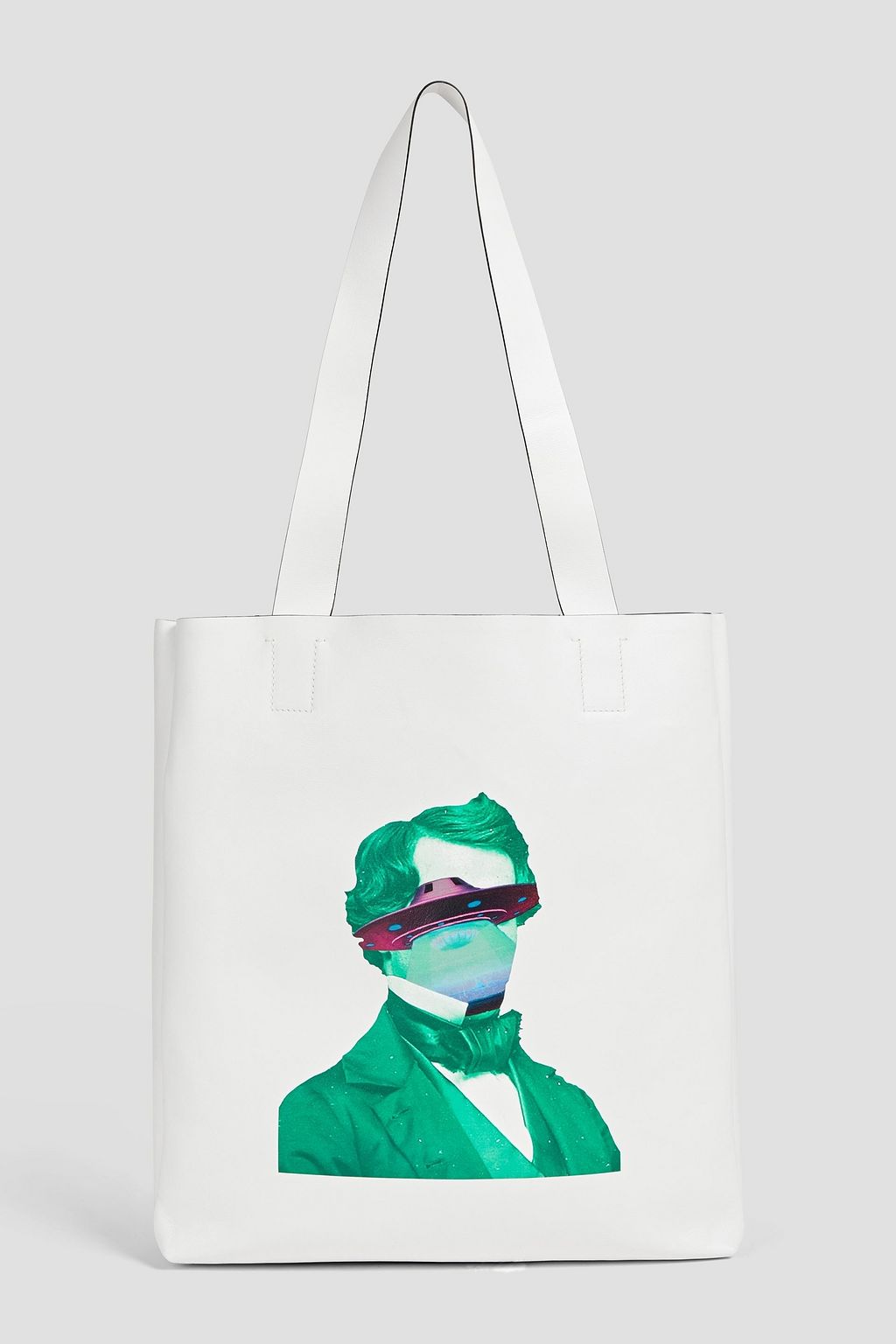 VALENTINO GARAVANI WITH UNDERCOVER Printed textured-leather tote