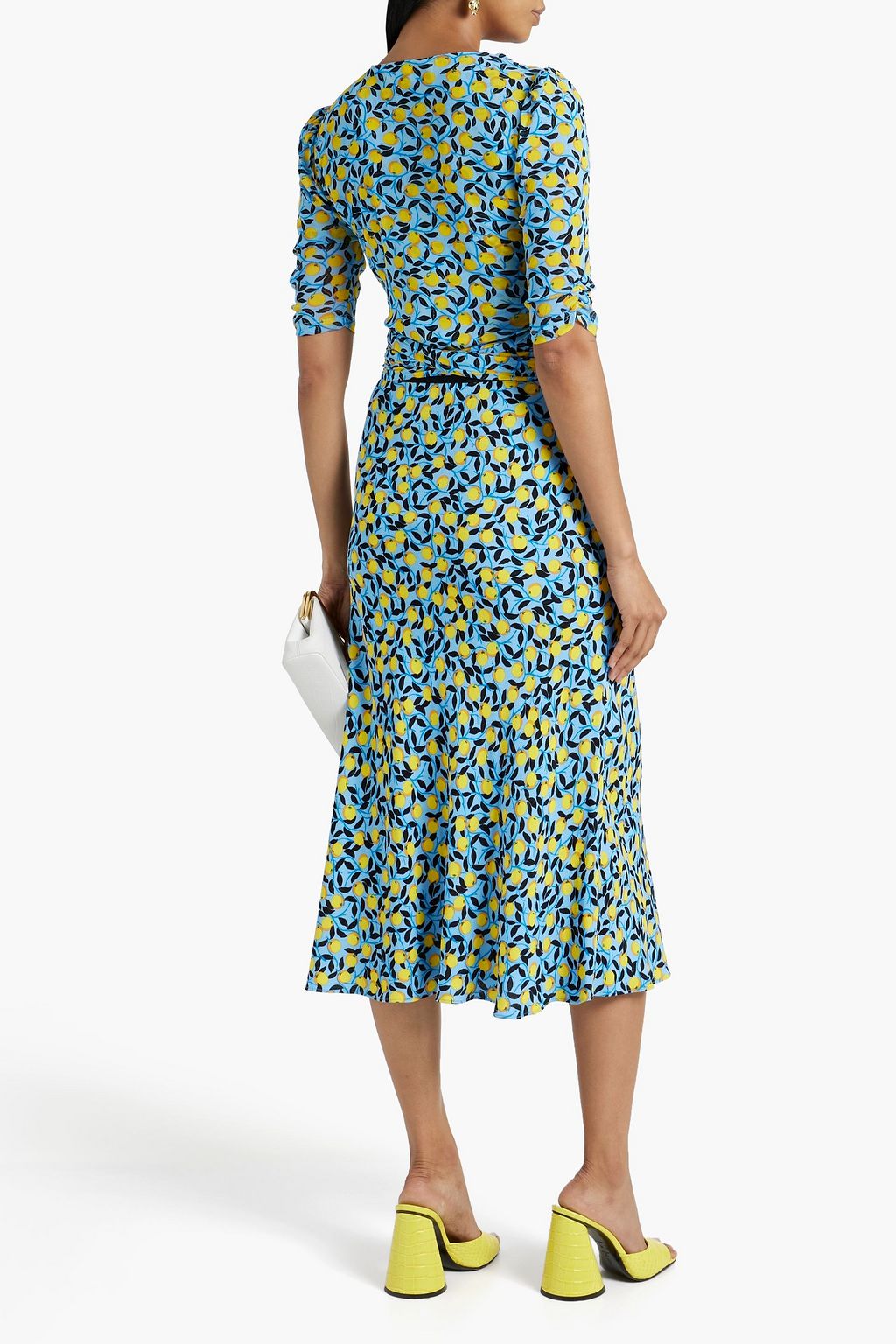 DIANE VON FURSTENBERG Delphine printed crepe midi skirt