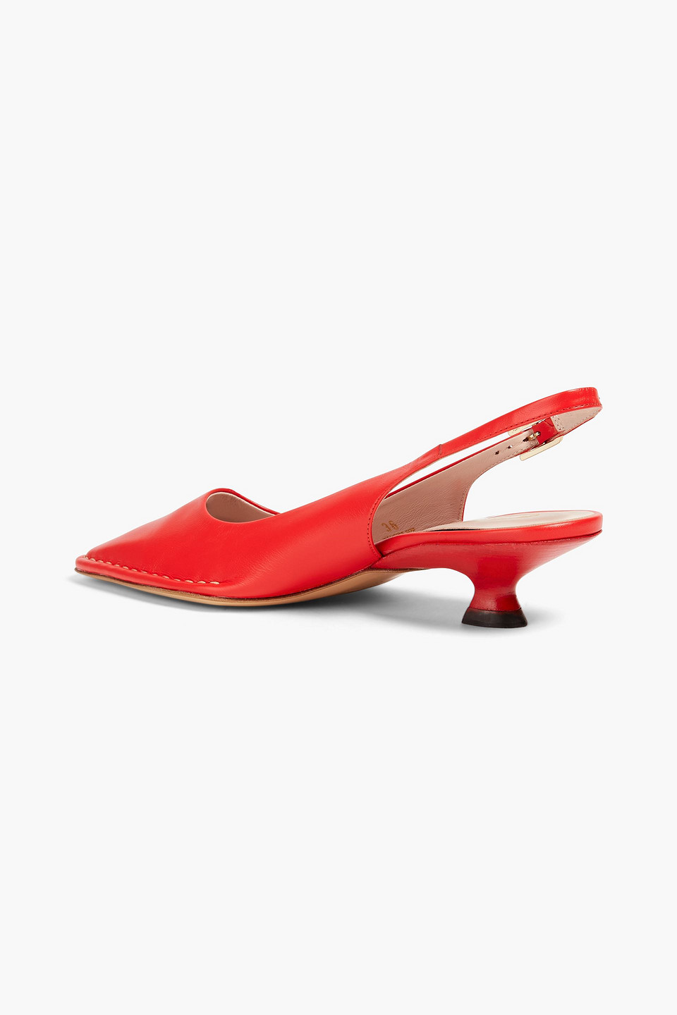 Shop Tod's Leather Slingback Pumps In Red