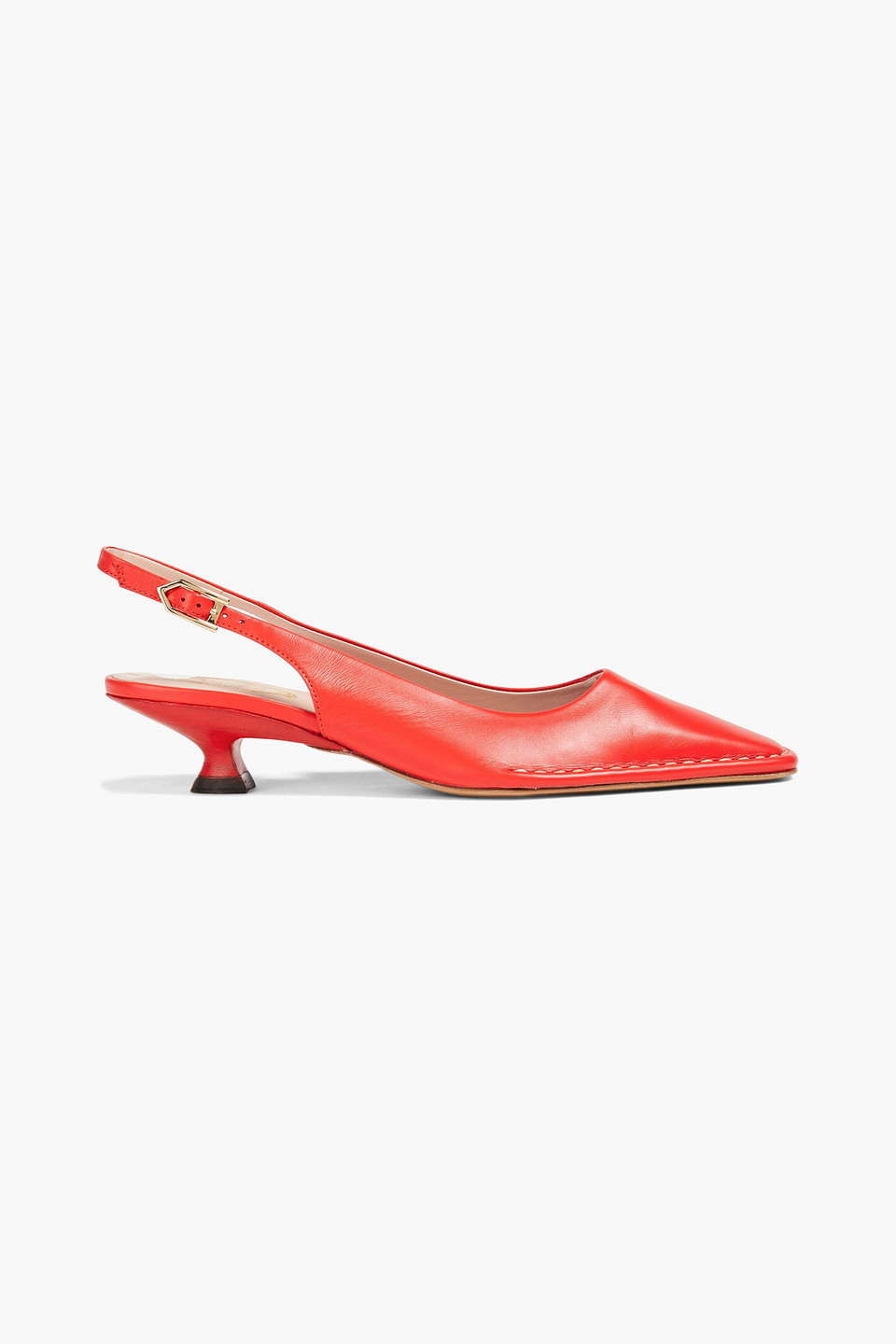Leather slingback pumps