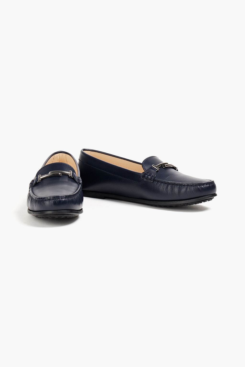 TOD'S Embellished leather loafers
