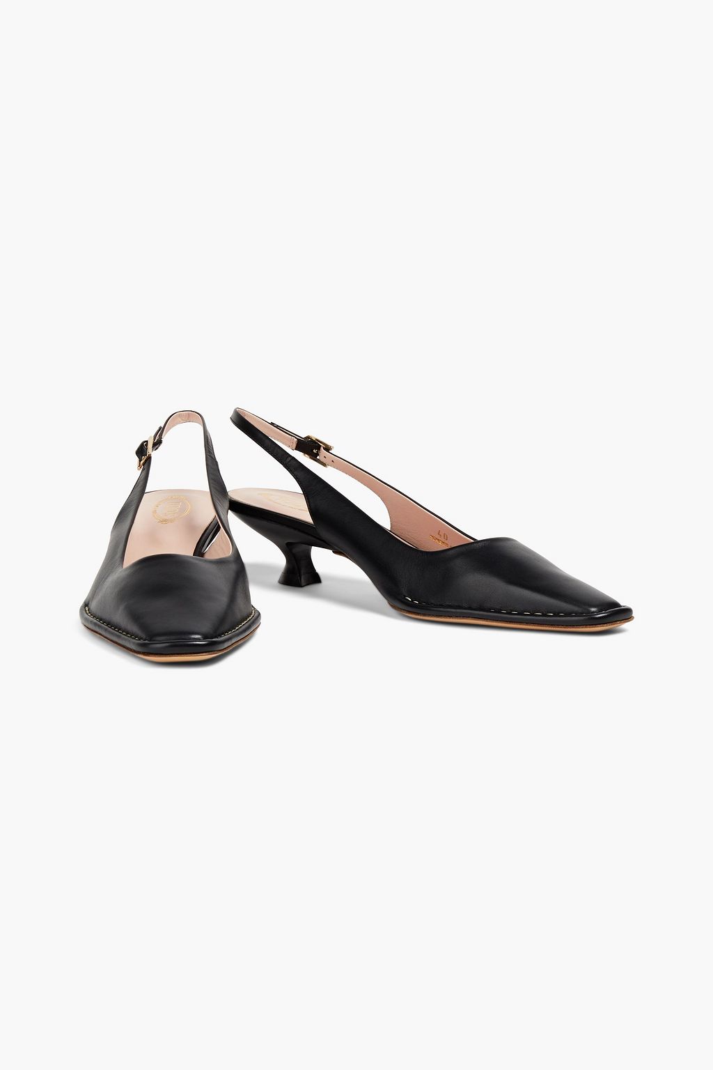 TOD'S حذاء بكعب عالٍ من الجلد مزود بحزام كاحل