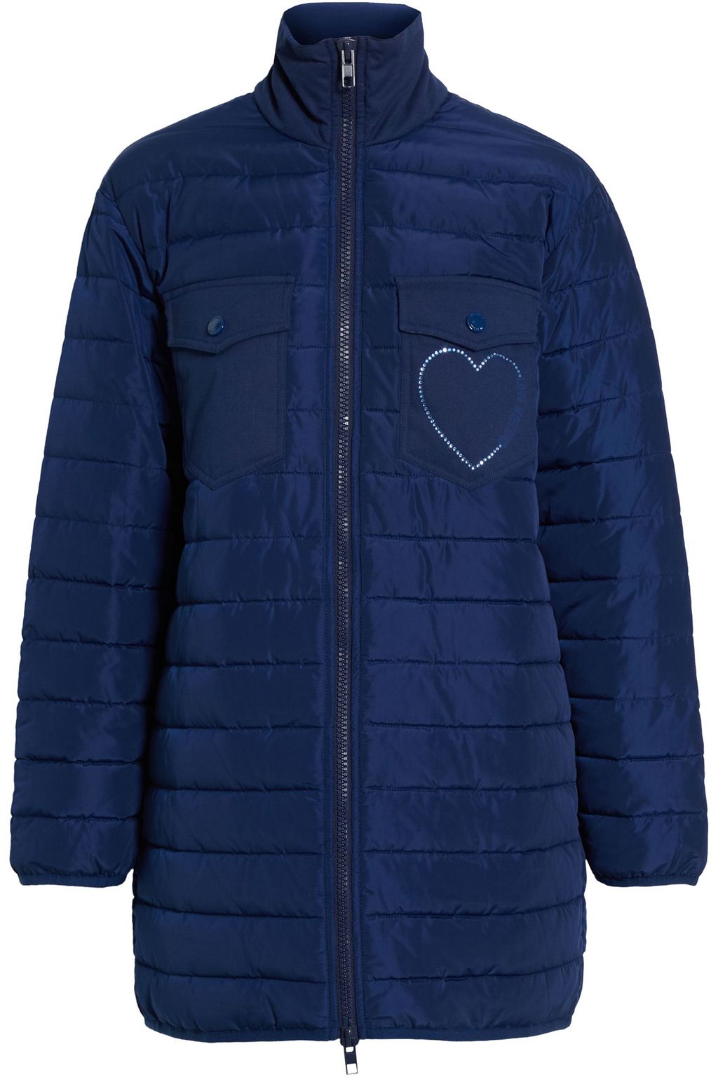 Indigo Crystal-embellished quilted 