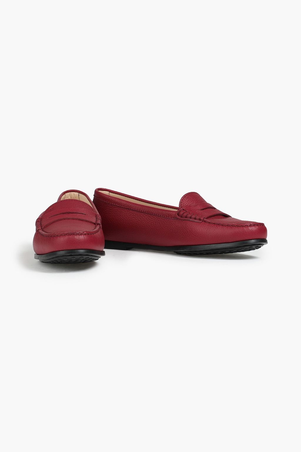 TOD'S City Gommino textured-leather loafers