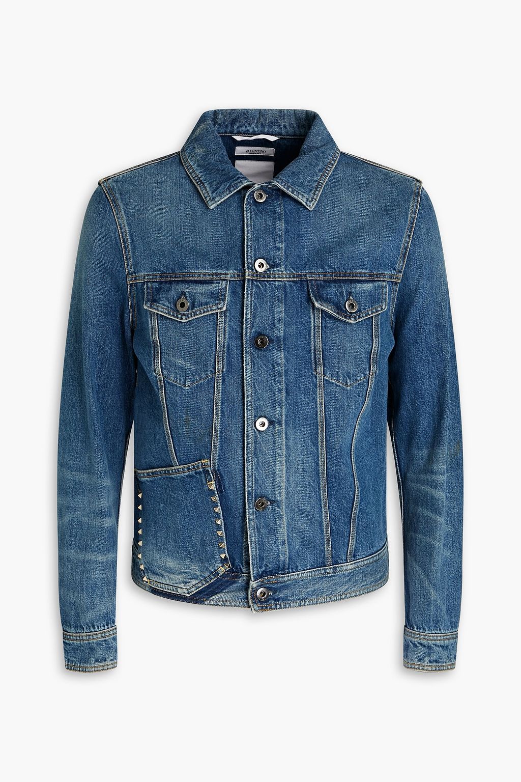 Mid denim Studded denim jacket | Sale 