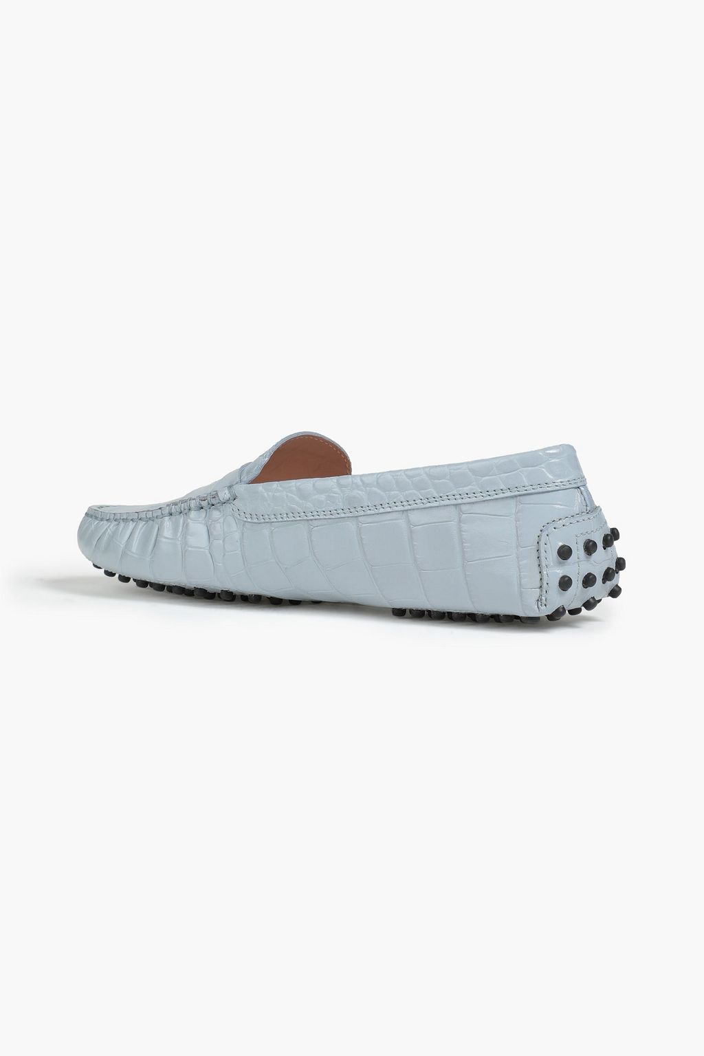 TOD'S Croc-effect leather loafers