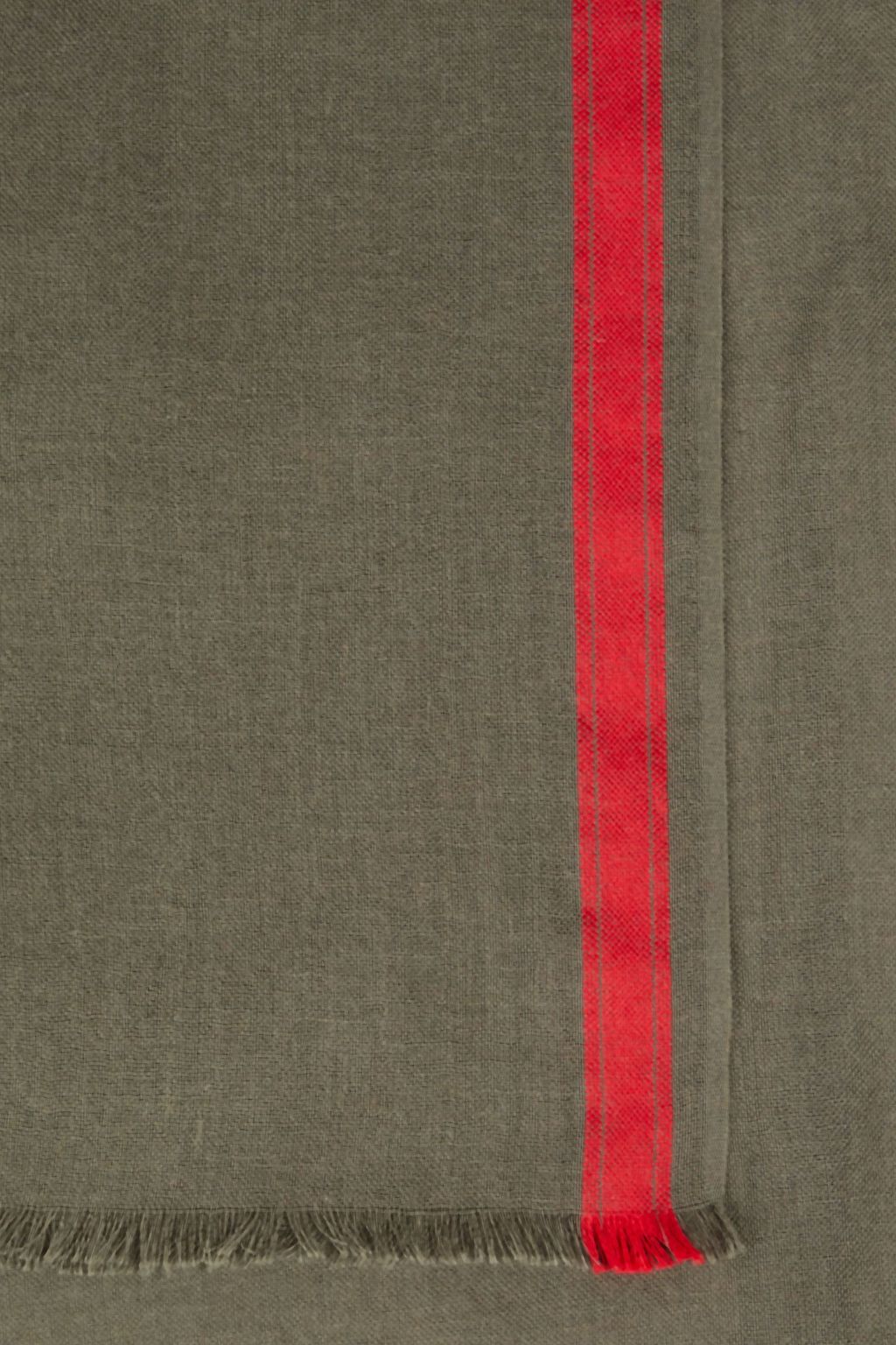 VALENTINO GARAVANI Two-tone cotton and cashmere-blend scarf