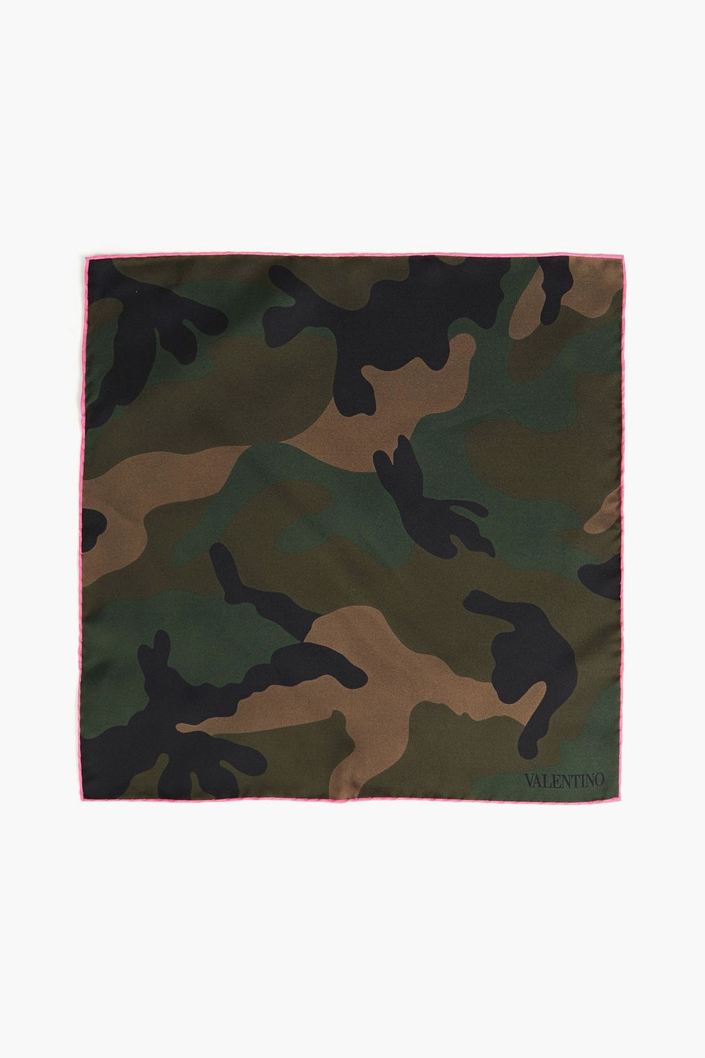VALENTINO GARAVANI Camouflage-print silk-twill pocket square