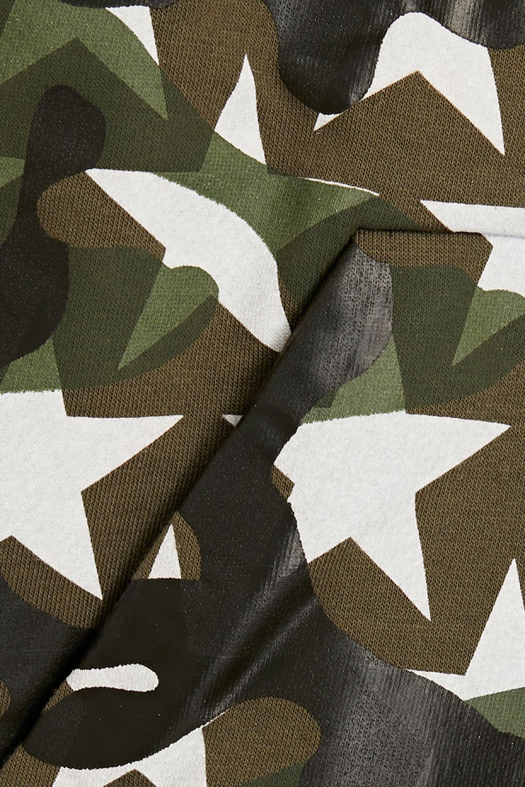 VALENTINO Studded printed French cotton-blend terry hoodie