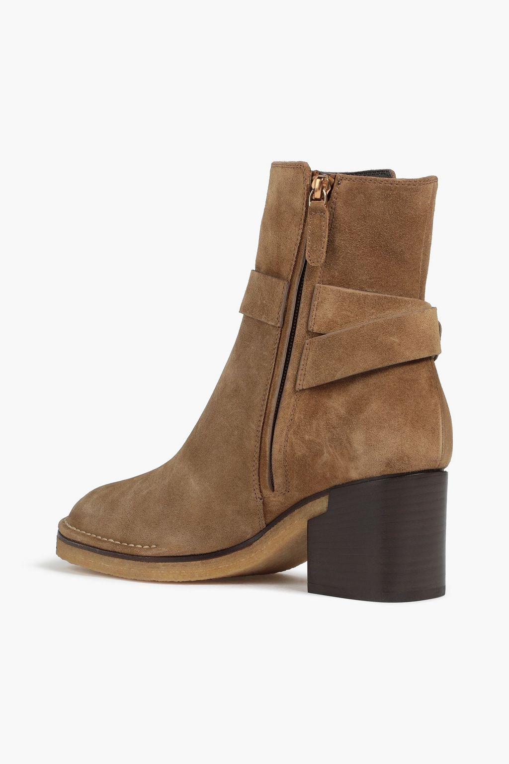 TOD'S Buckled suede ankle boots