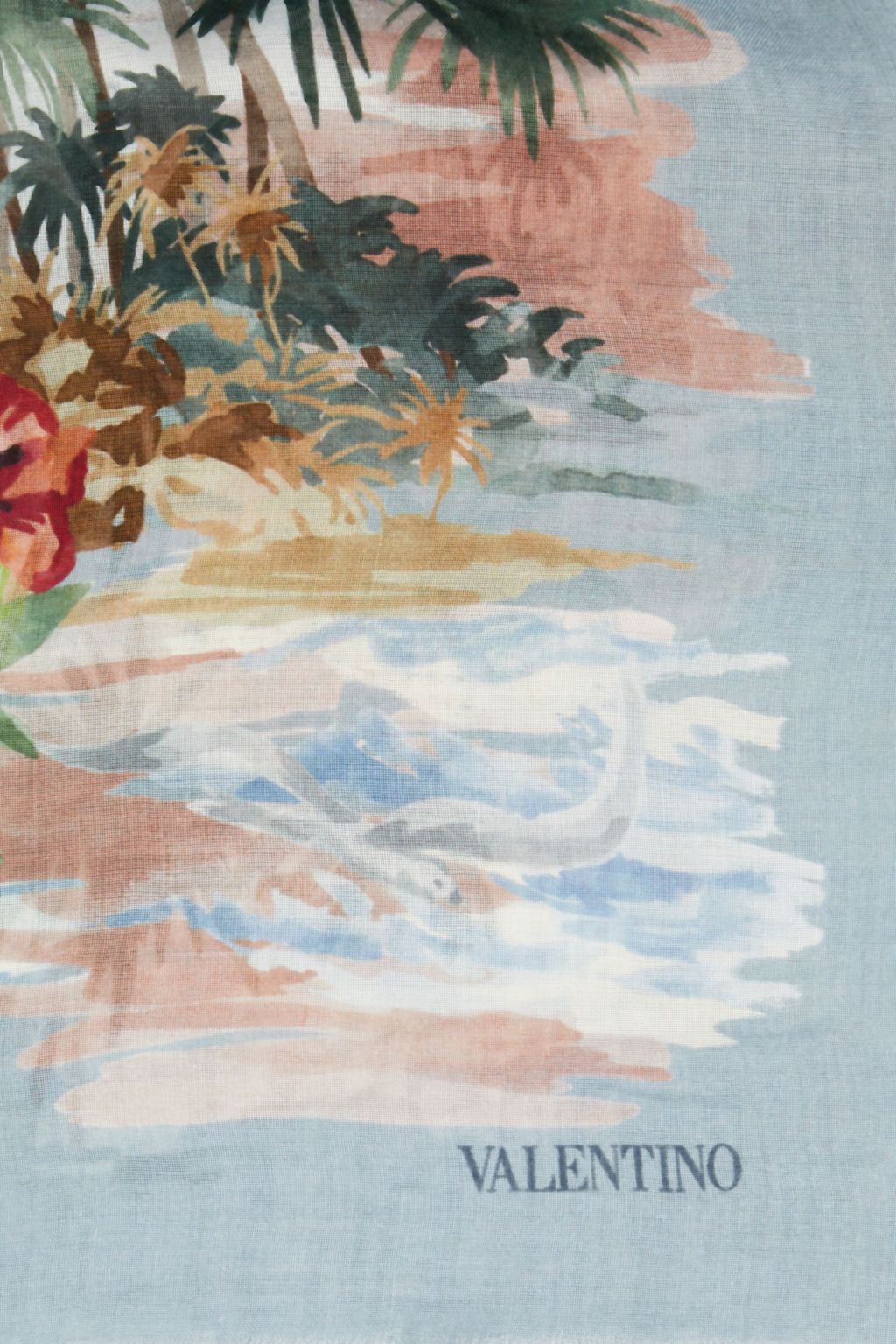 VALENTINO GARAVANI Printed modal, cashmere and silk-blend scarf