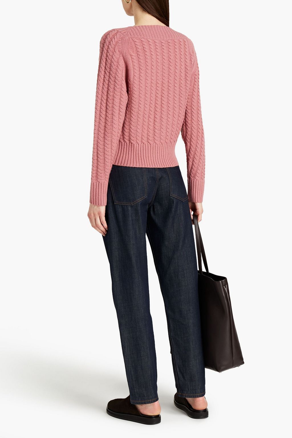 THEORY Cable-knit cashmere sweater