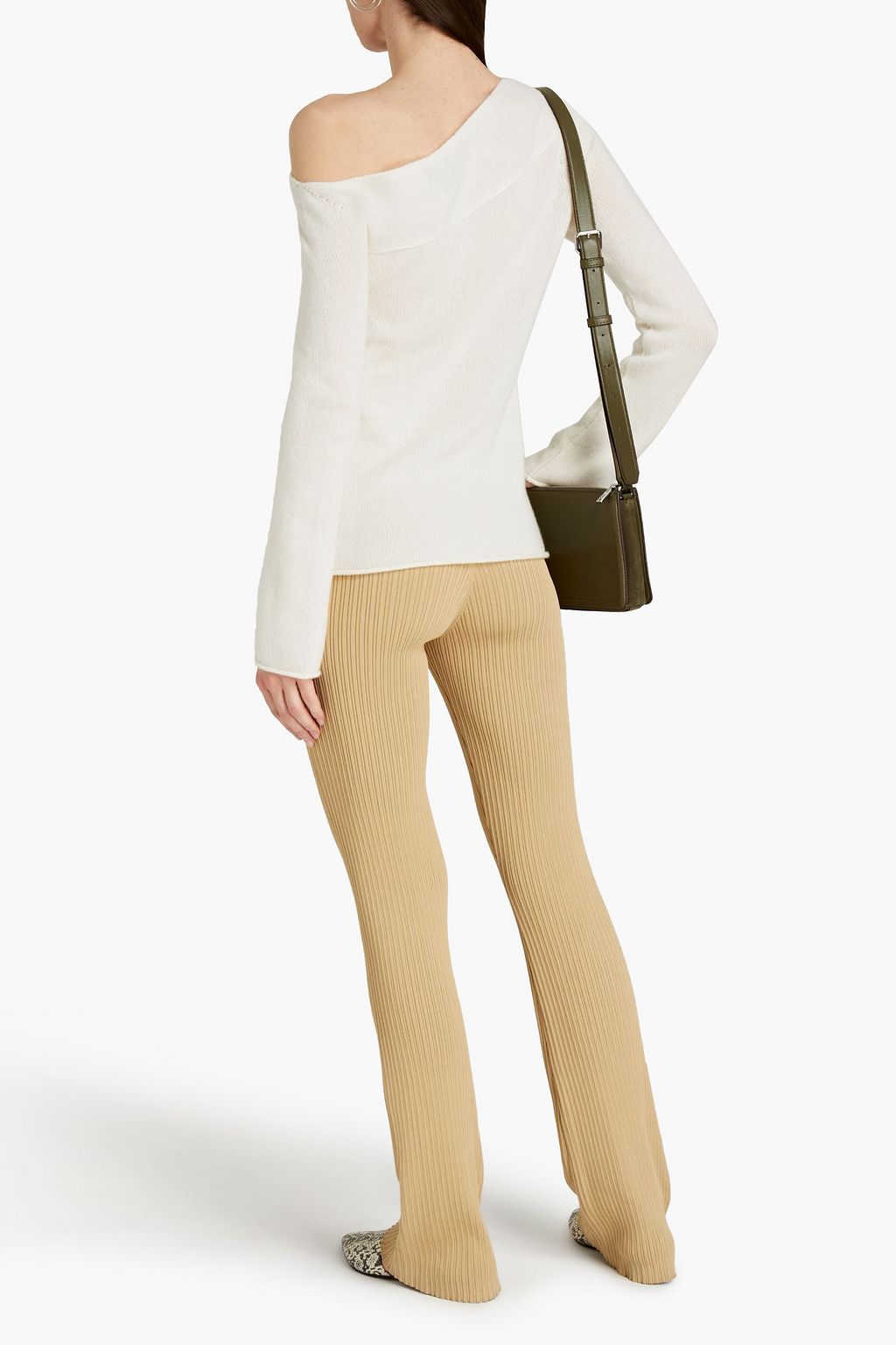 THEORY Asymmetric Pullover one-shoulder cashmere sweater