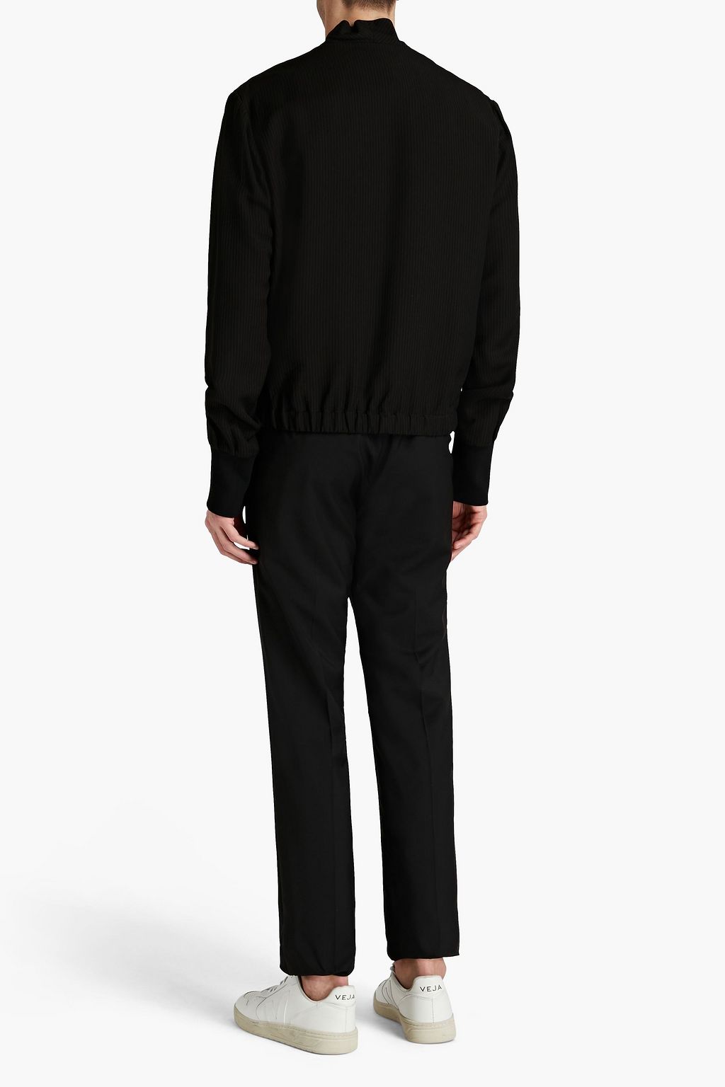 VALENTINO Pinstriped twill bomber jacket