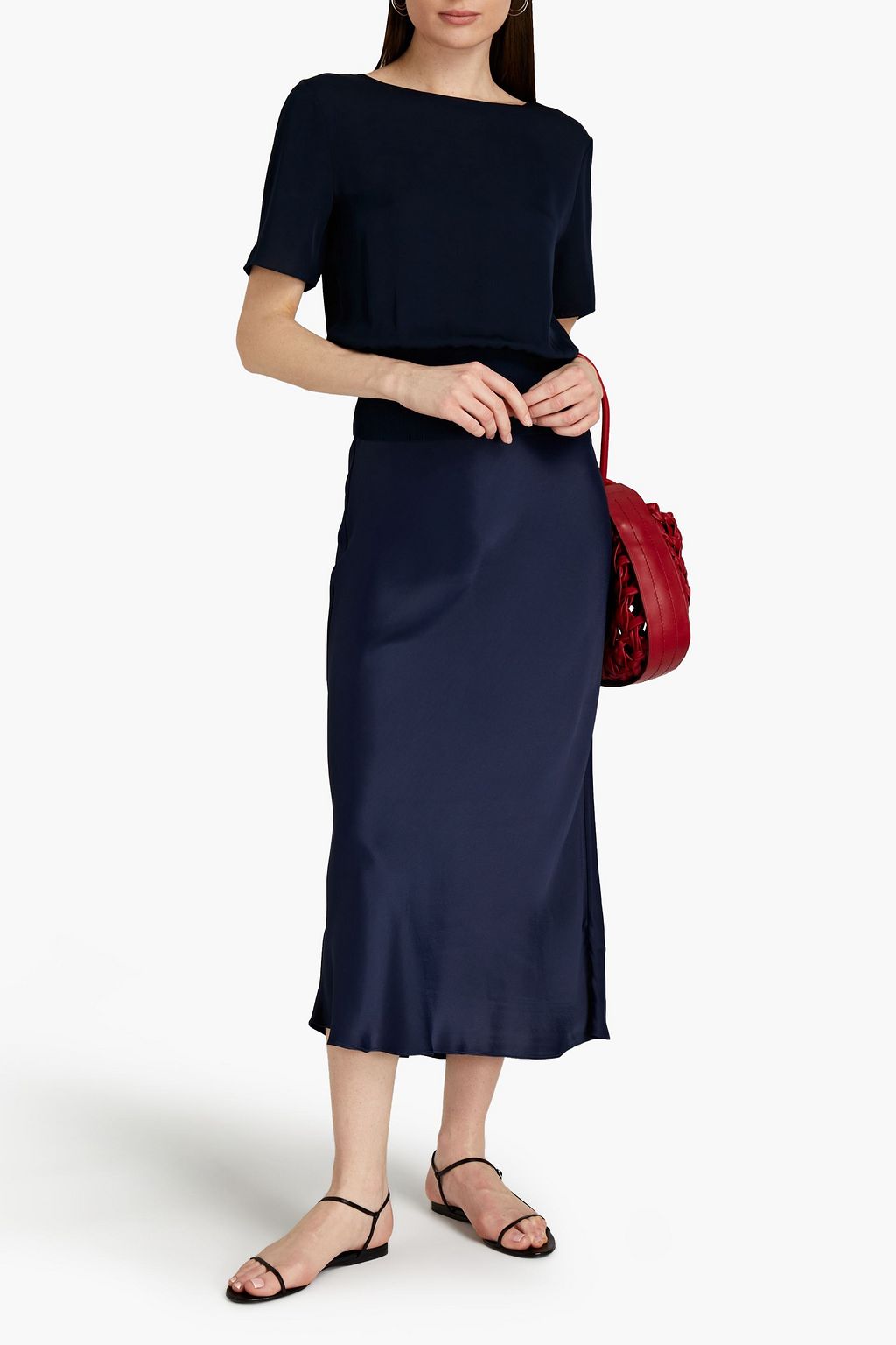 THEORY Silk crepe de chine top