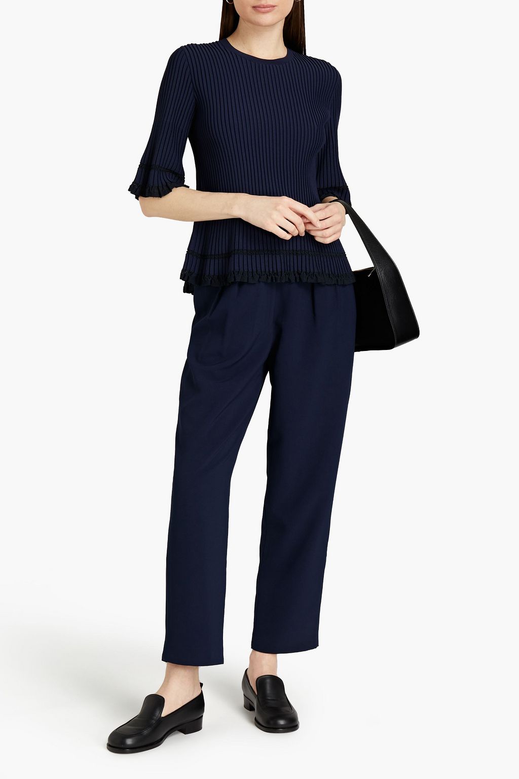THEORY Ribbed-knit sweater