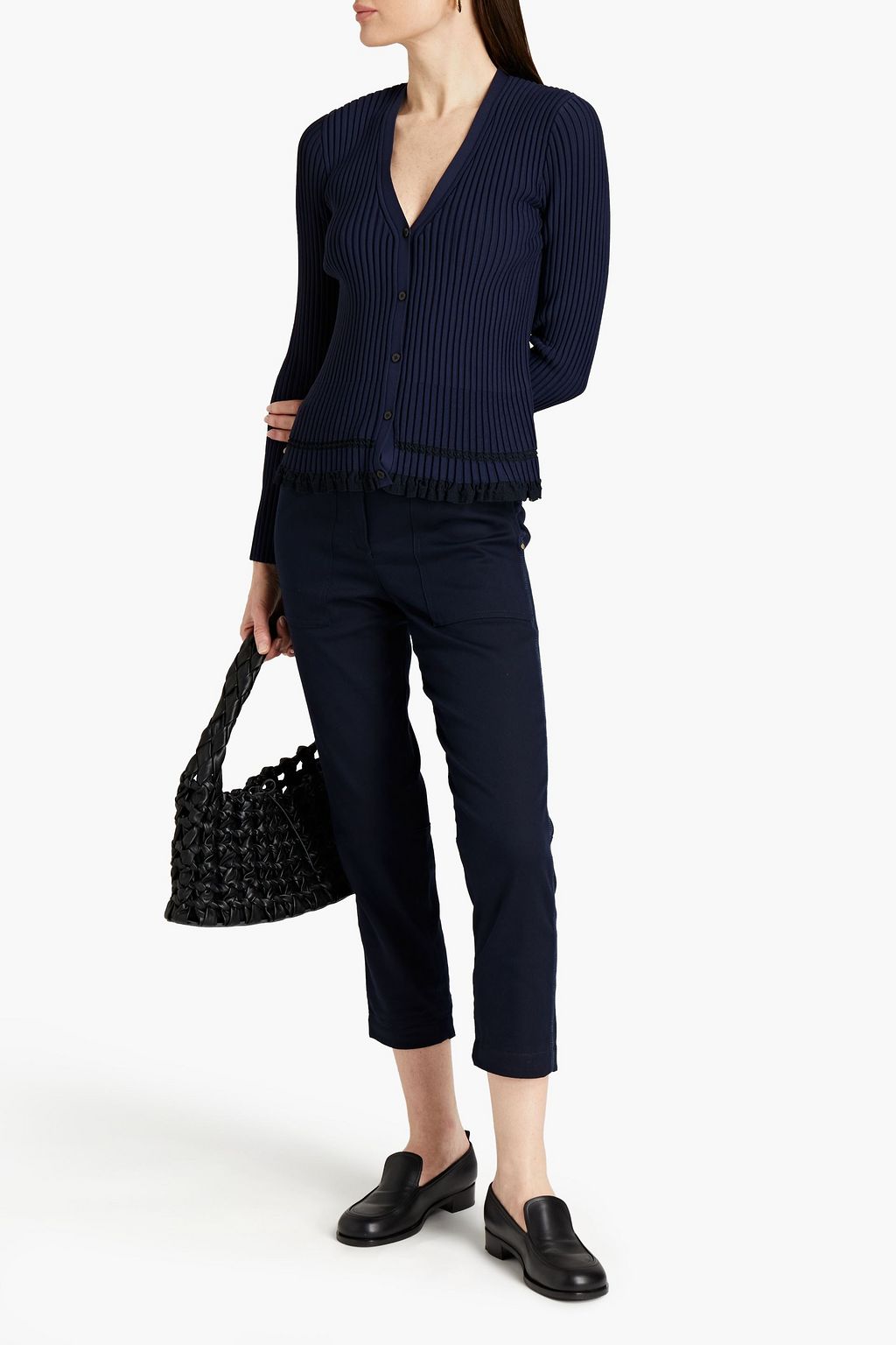 THEORY Ribbed-knit cardigan