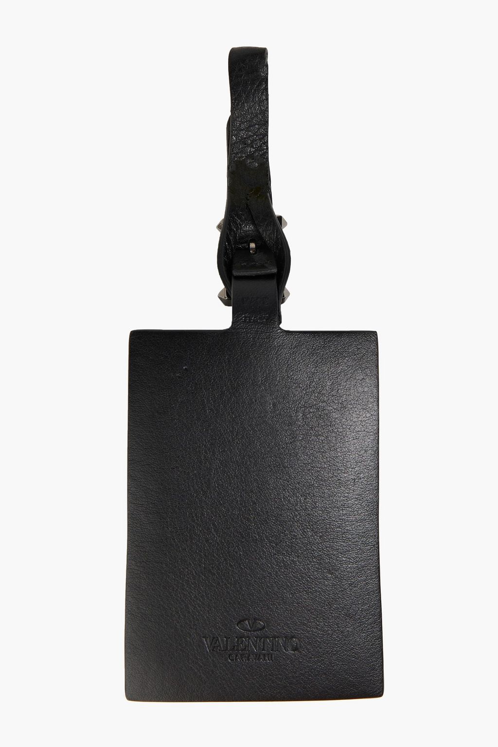 Black Studded embossed leather luggage 