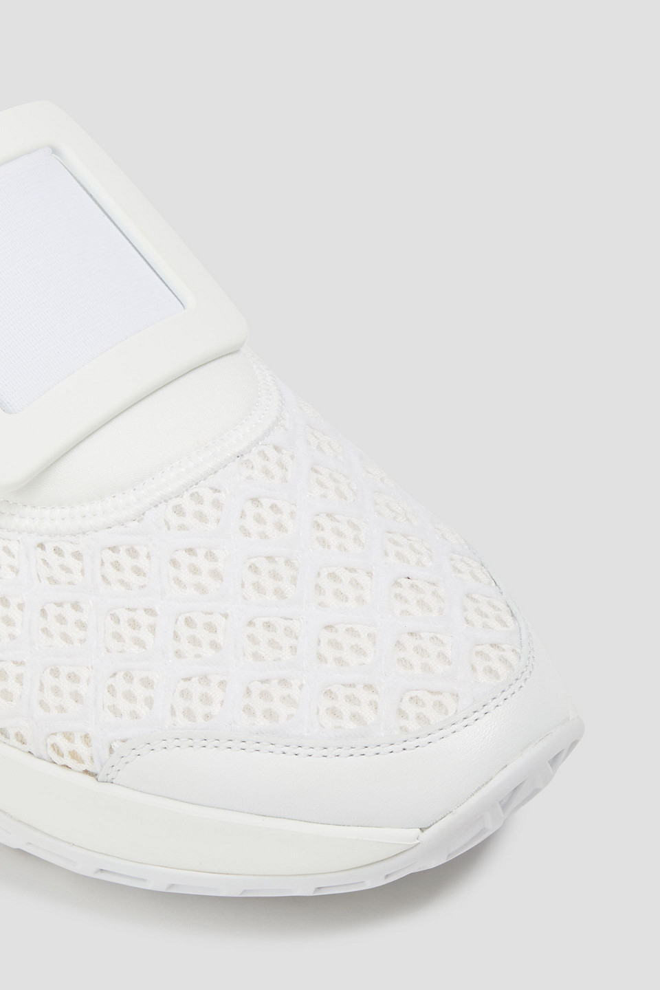 Roger Vivier Viv Run Scuba, Mesh And Leather Sneakers In White