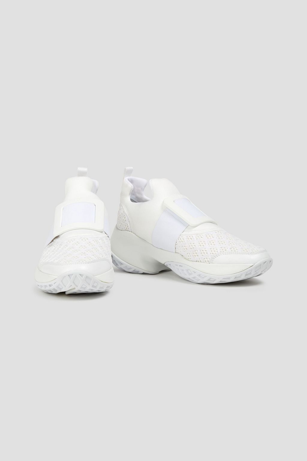 ROGER VIVIER Viv Run scuba, mesh and leather sneakers