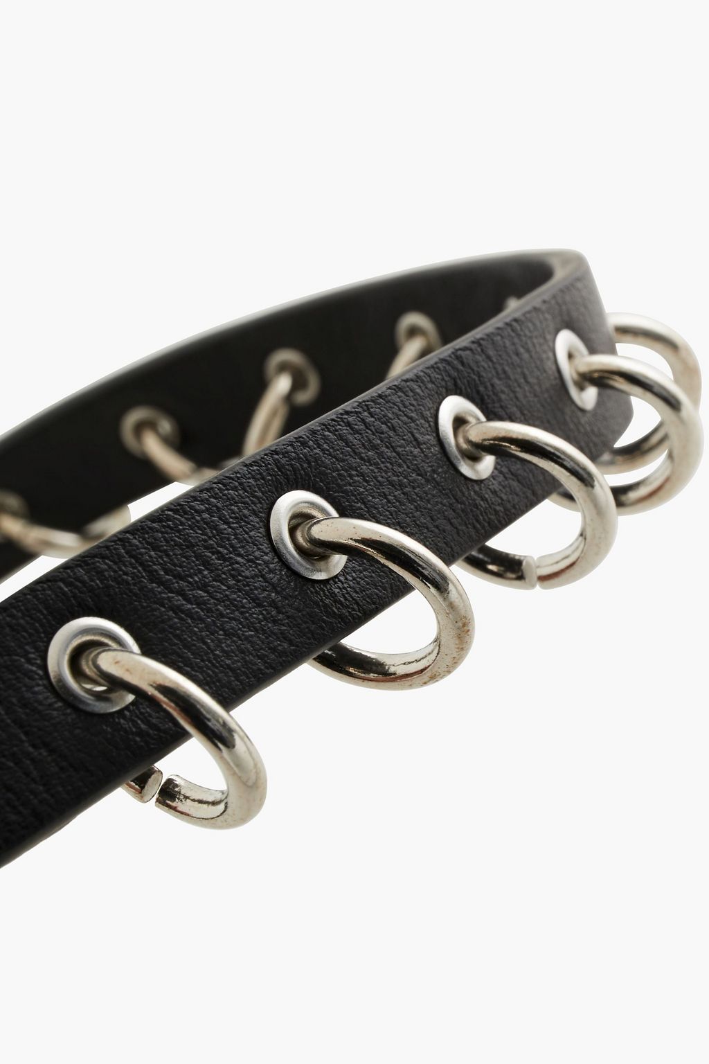VALENTINO GARAVANI Ring-embellished leather choker