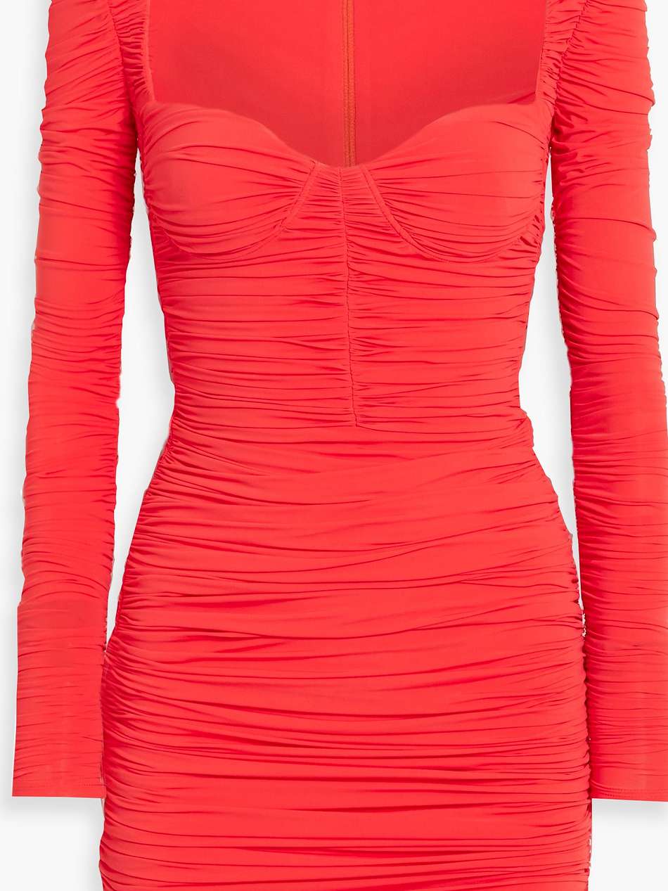 hollis ruched jersey mini dress