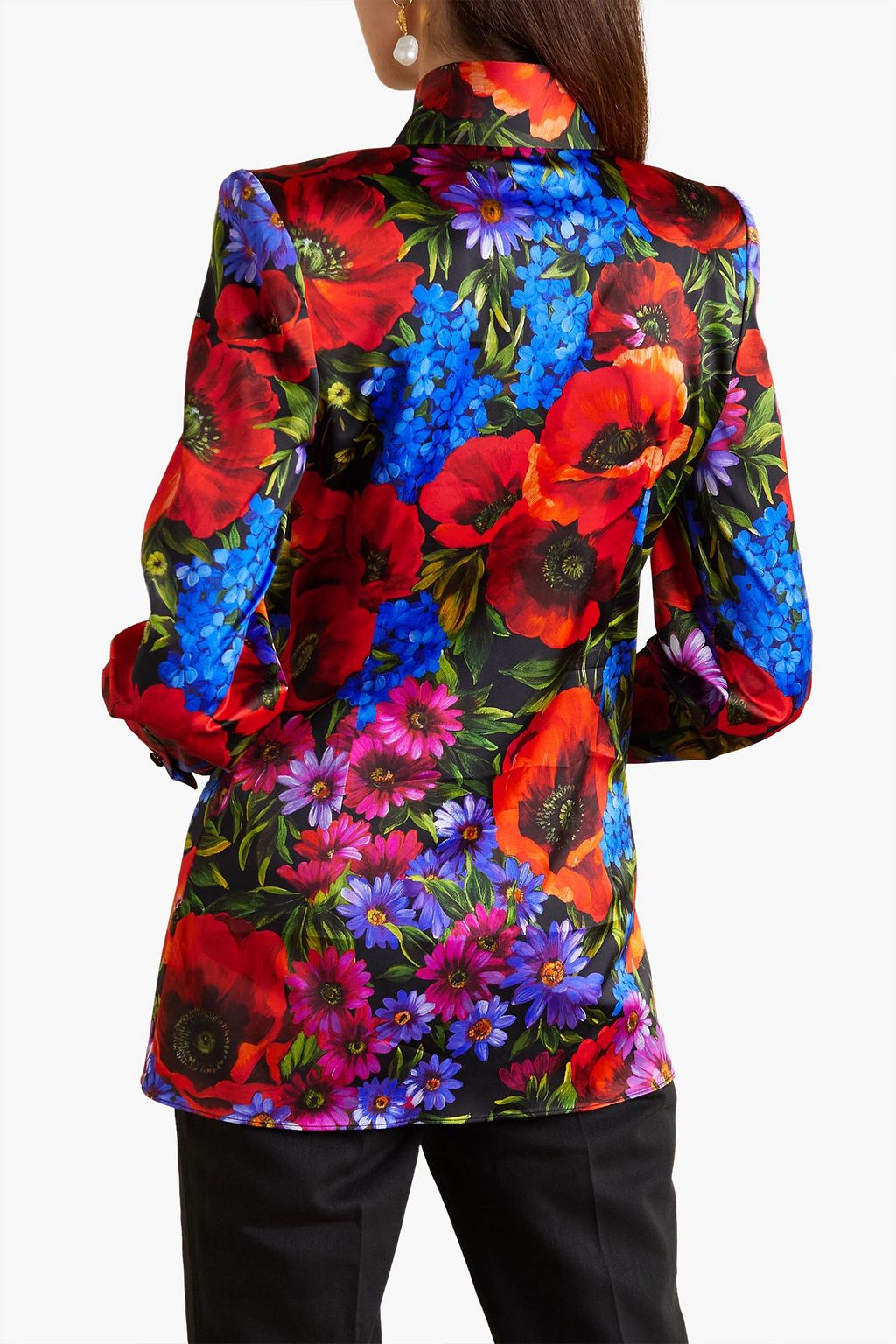 DOLCE&GABBANA Floral-print satin shirt