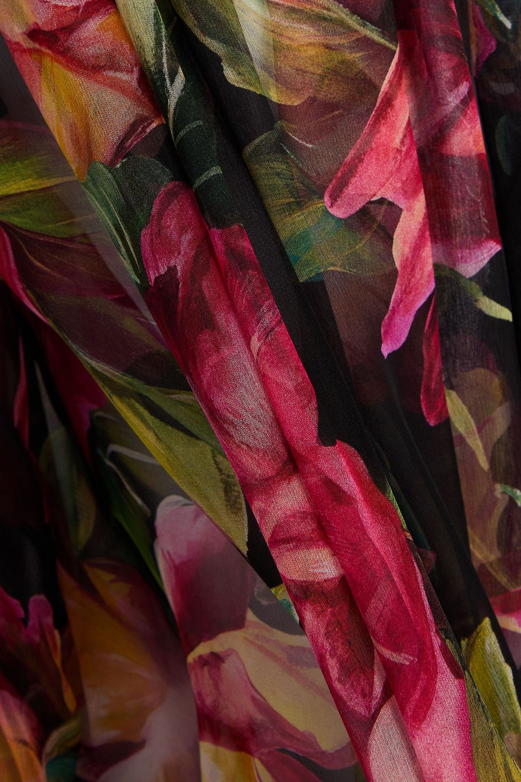 DOLCE&GABBANA Floral-print silk-chiffon blouse