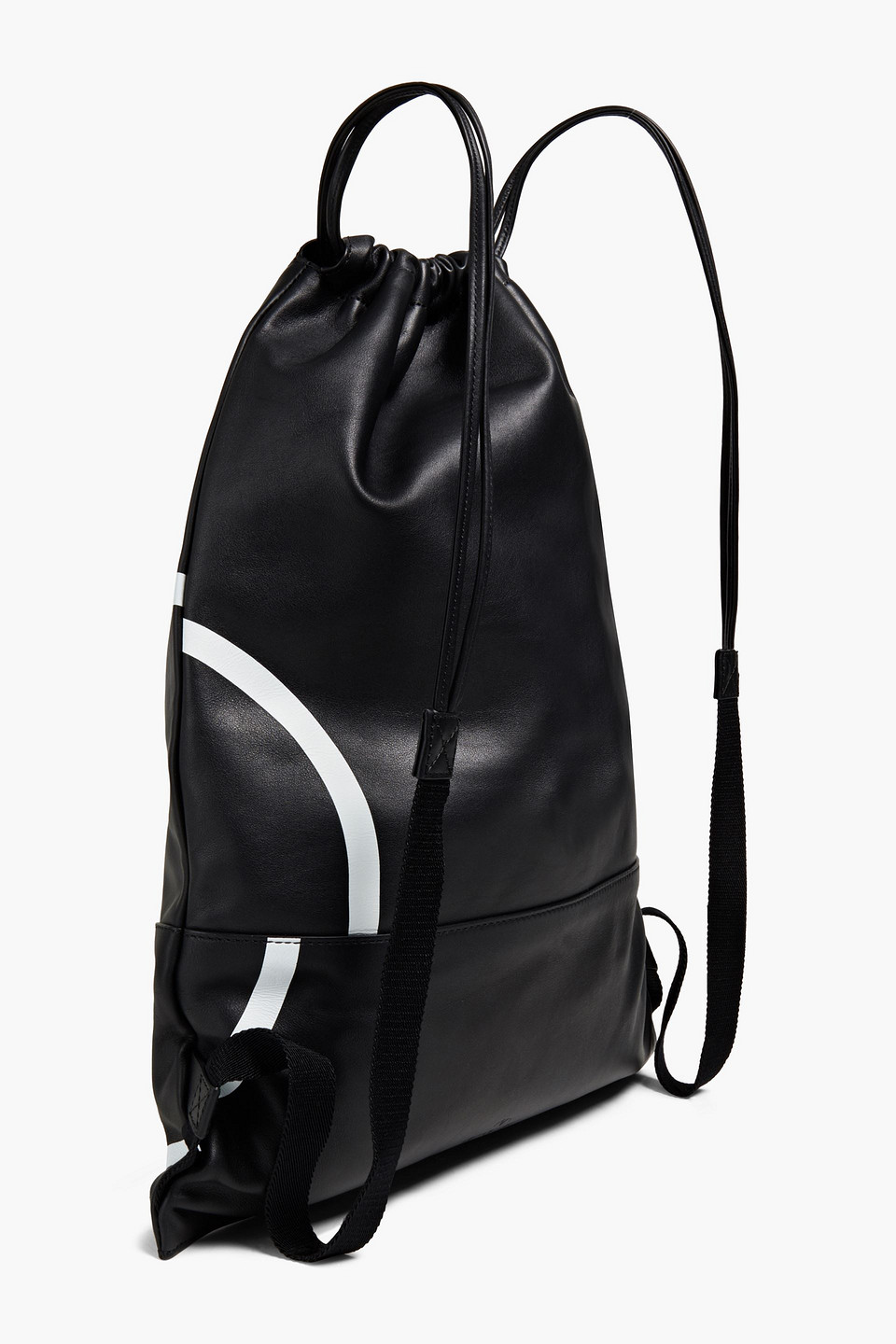 Valentino Garavani Man Logo-print Leather Backpack In Black