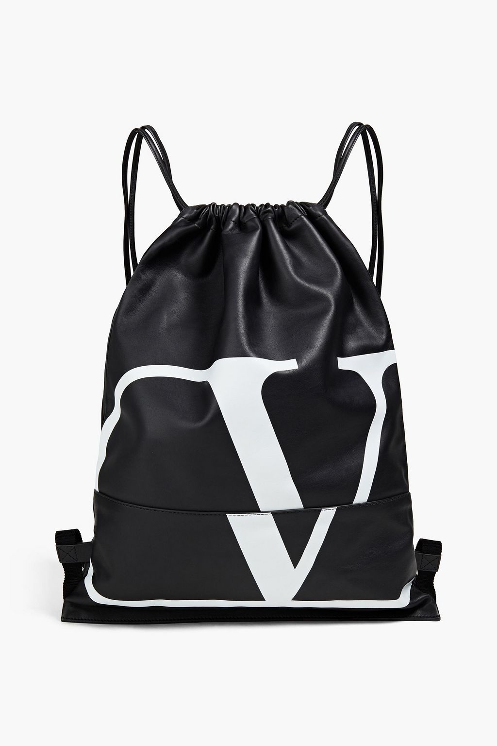 VALENTINO GARAVANI Logo-print leather backpack | THE OUTNET