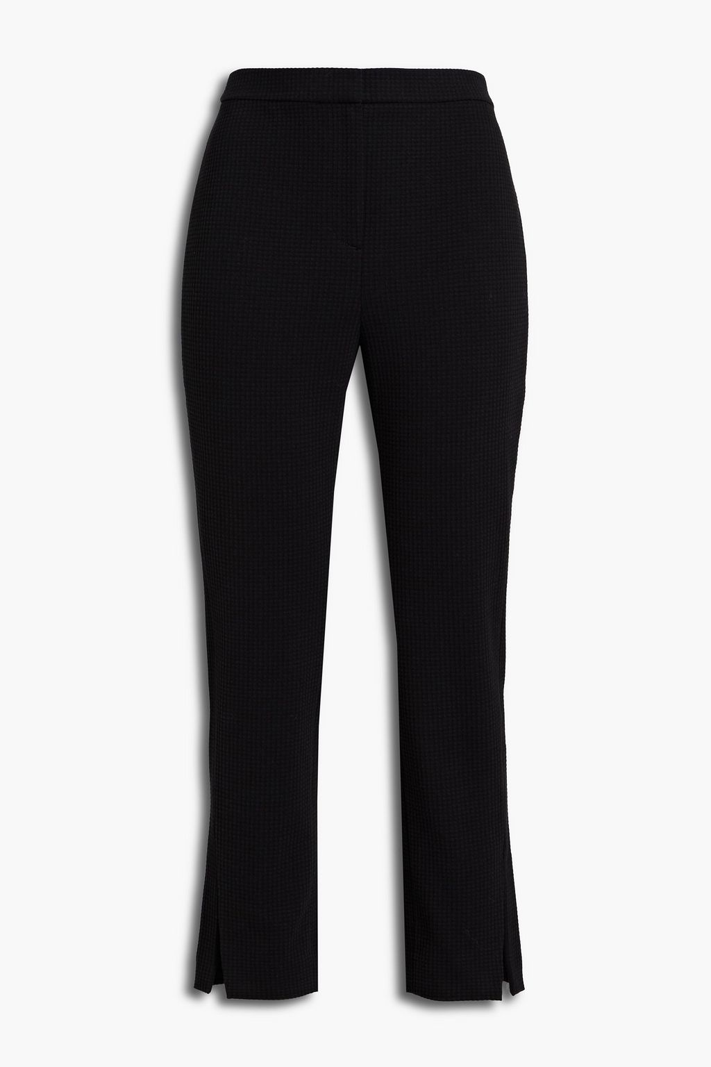 Cotton-blend seersucker skinny pants 