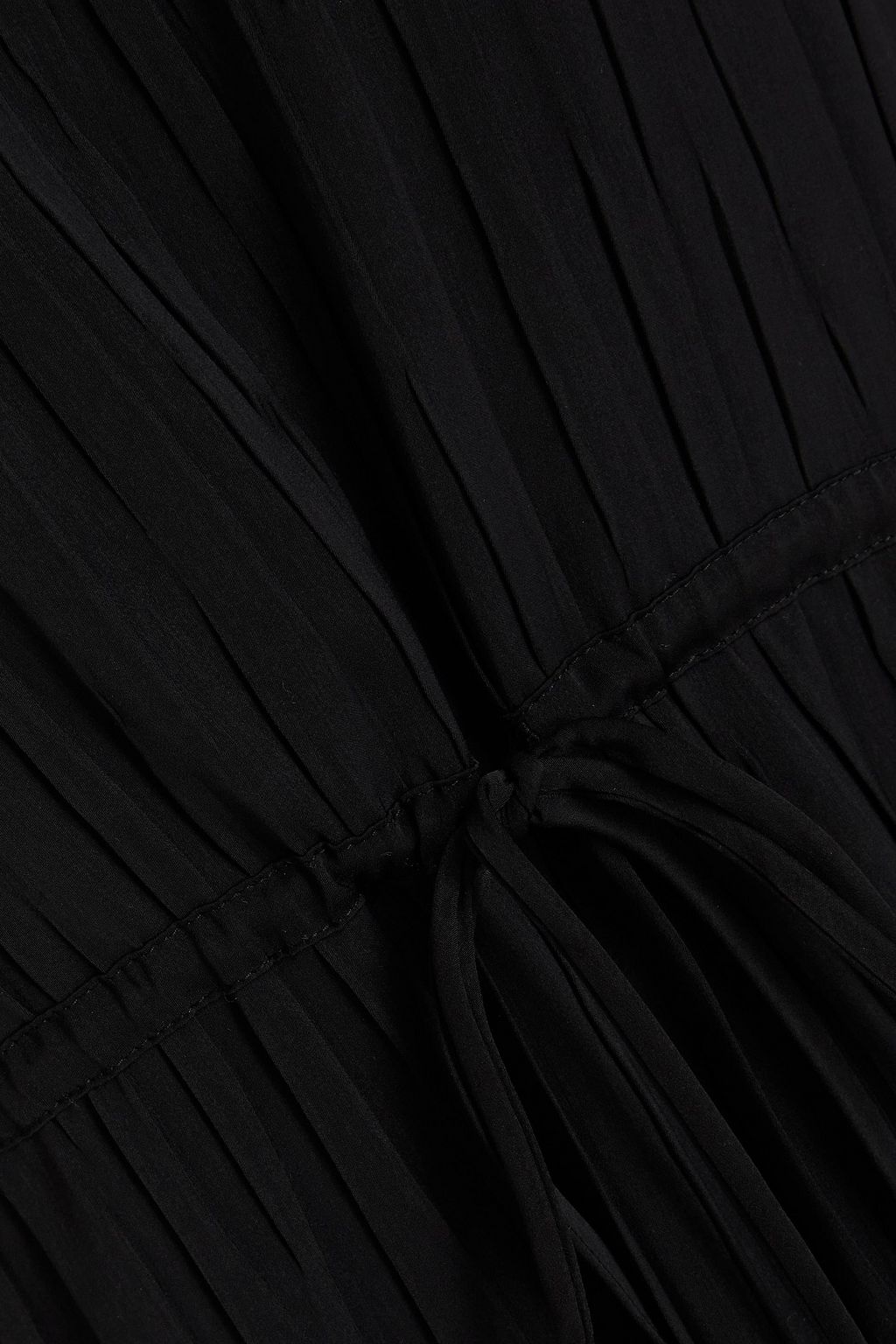 THEORY Pleated charmeuse midi dress