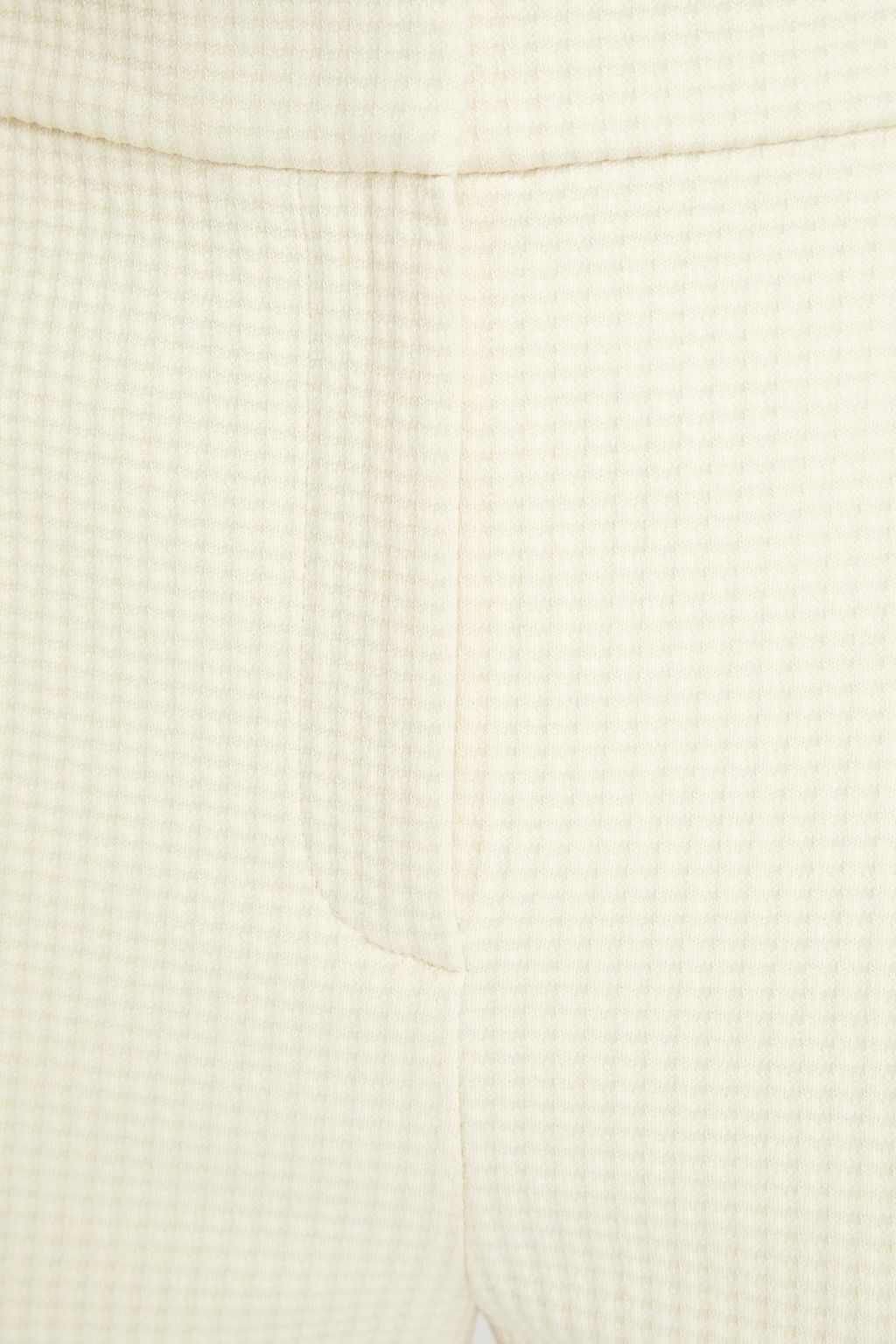 THEORY Cropped waffle-knit cotton-blend straight-leg pants