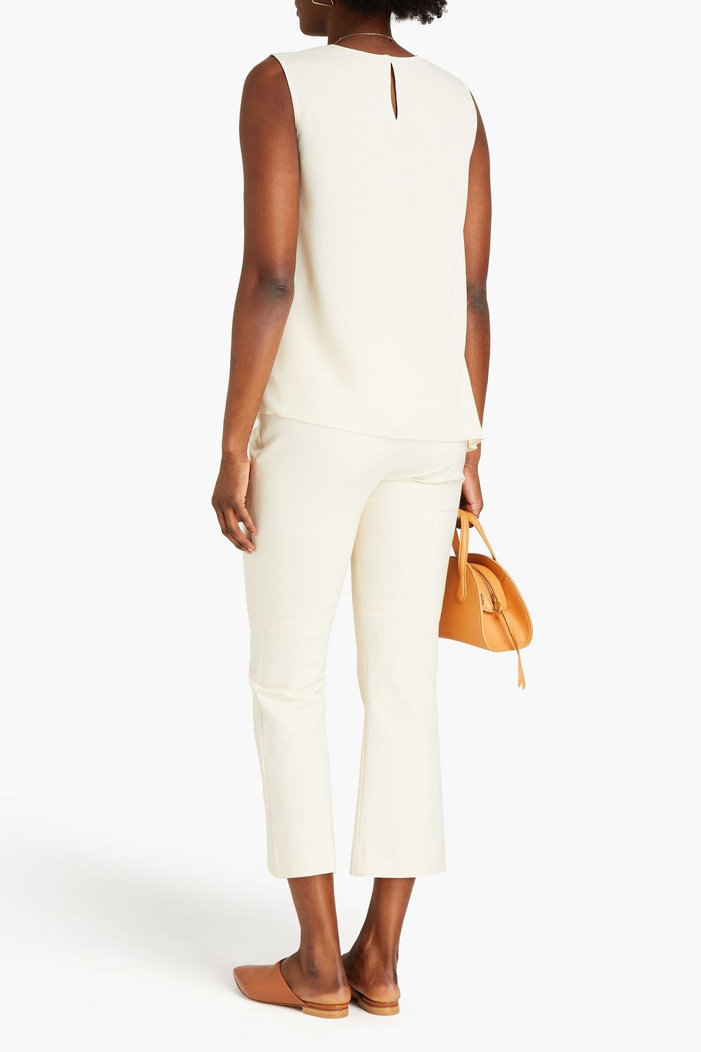 THEORY Cotton-blend twill kick-flare pants